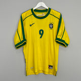 1998/00 BRAZIL RONALDO #9 HOME SHIRT (L) NIKE
