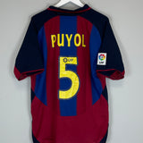 2003/04 BARCELONA PUYOL #5 HOME SHIRT (L) NIKE