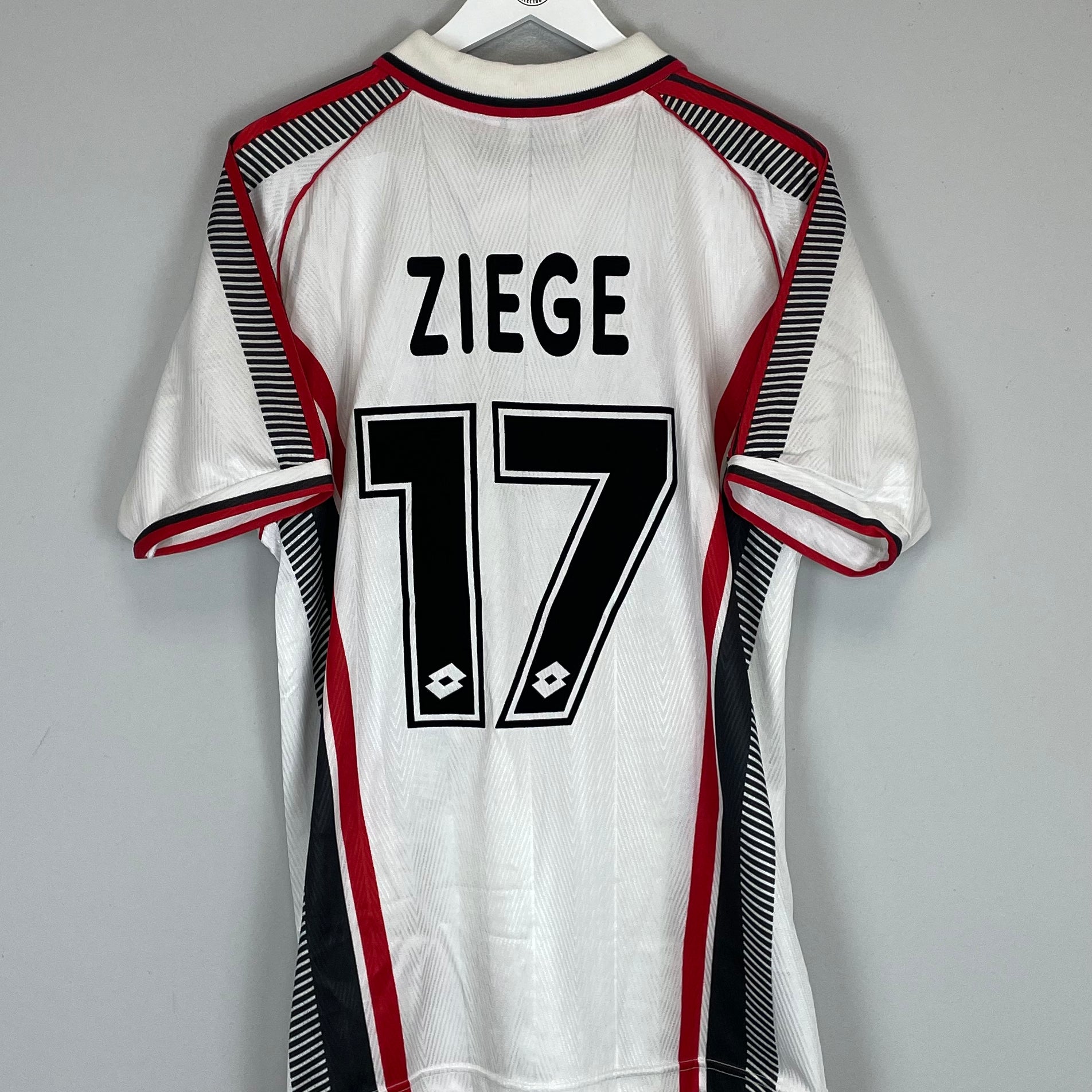 Shop 1997/98 AC MILAN ZIEGE #17 AWAY SHIRT (L) LOTTO, classic football shirts, vintage football shirts & retro soccer jerseys at Cult Kits
