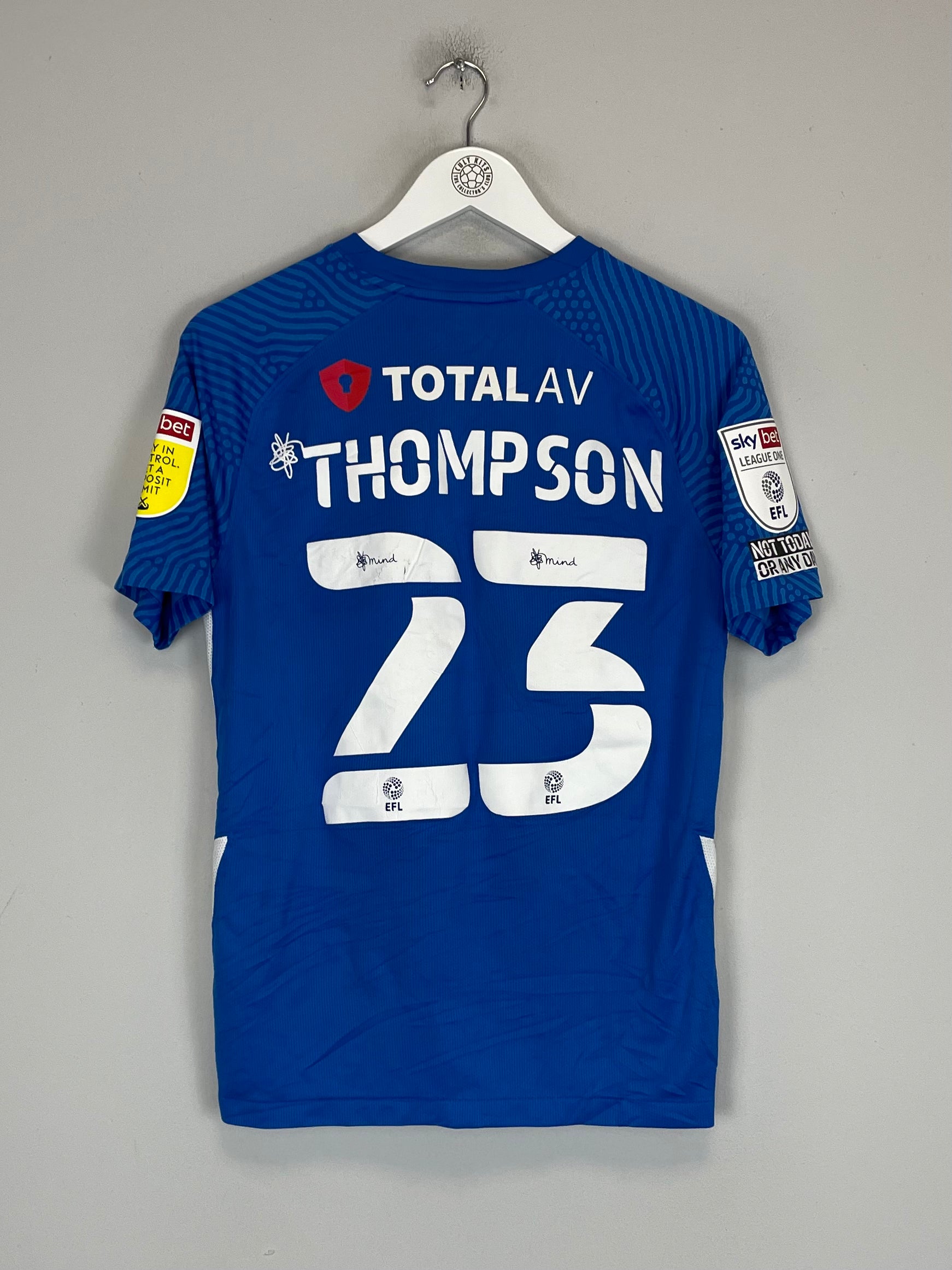 Shop 2021/22 PORTSMOUTH THOMPSON #22 *MATCH WORN* HOME SHIRT (M) NIKE, classic football shirts, vintage football shirts & retro soccer jerseys at Cult Kits