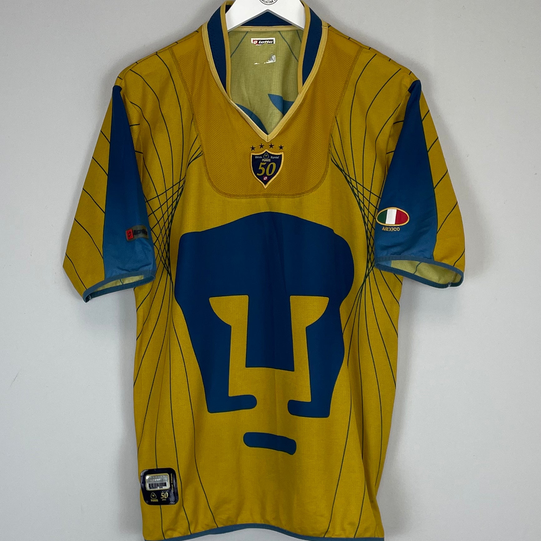 Shop 2003/04 UNAM PUMAS *50 YEARS* SPECIAL SHIRT (M) LOTTO, classic football shirts, vintage football shirts & retro soccer jerseys at Cult Kits