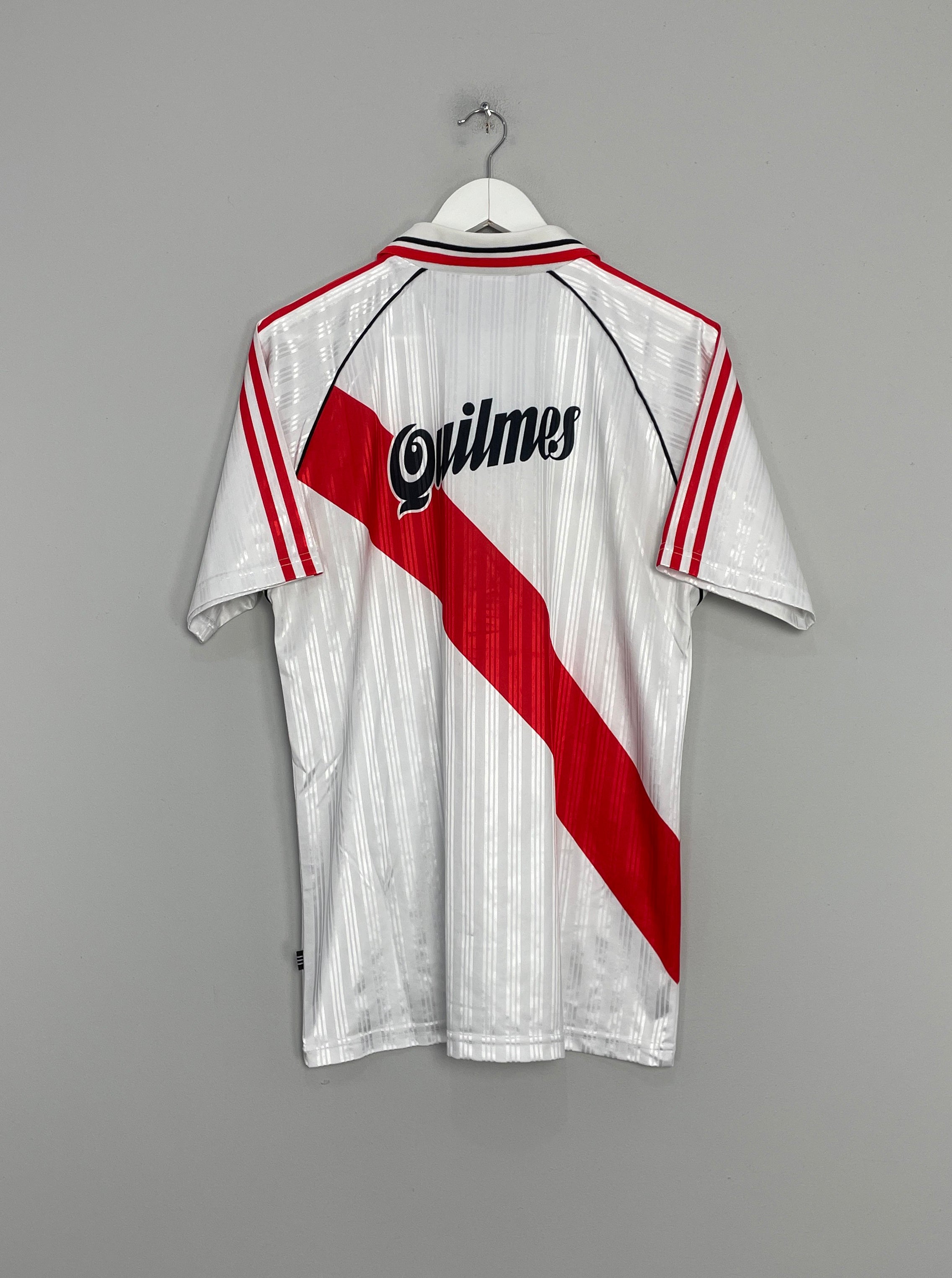 Shop 1995/96 RIVER PLATE HOME SHIRT (L) ADIDAS, classic football shirts, vintage football shirts & retro soccer jerseys at Cult Kits