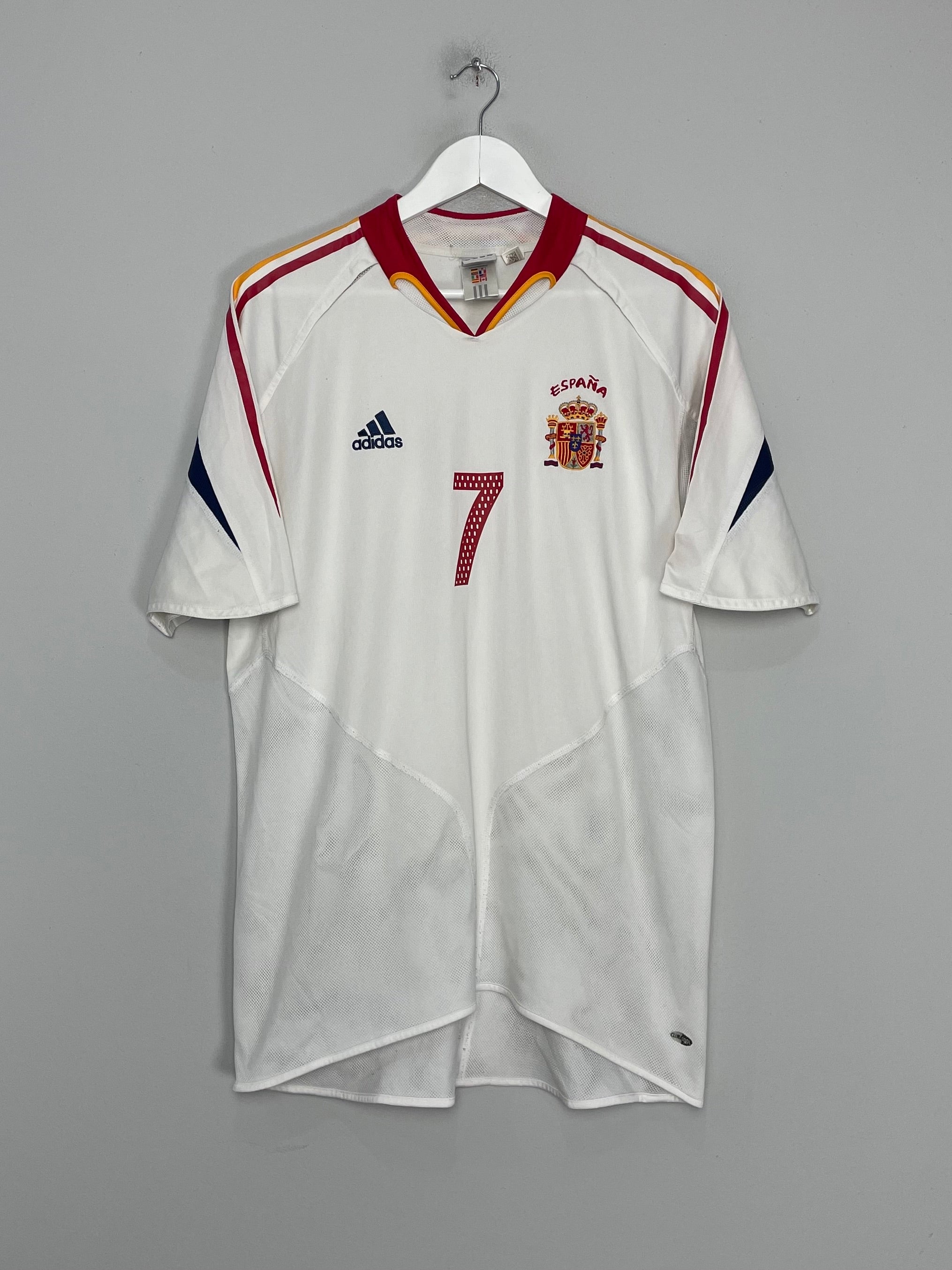 Shop 2004/05 SPAIN RAUL #7 AWAY SHIRT (L) ADIDAS, classic football shirts, vintage football shirts & retro soccer jerseys at Cult Kits