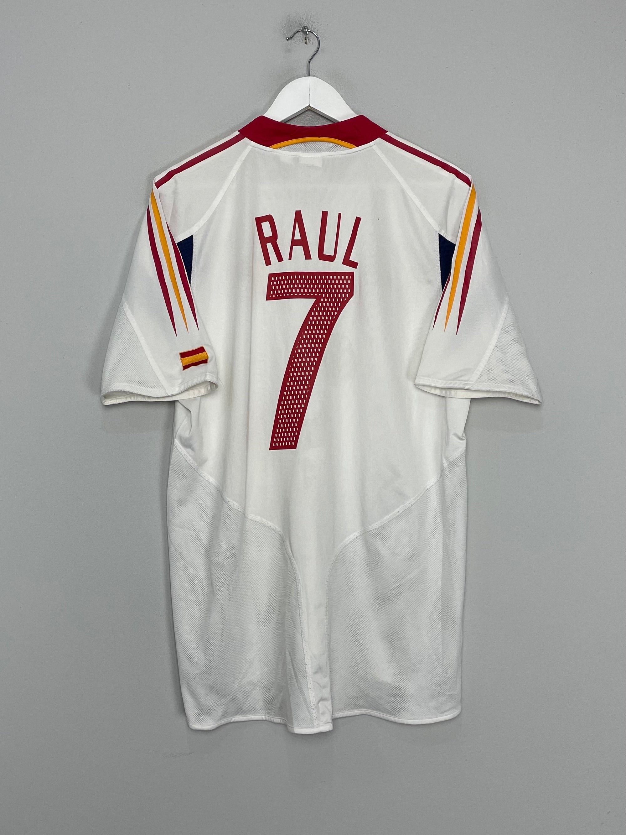 Shop 2004/05 SPAIN RAUL #7 AWAY SHIRT (L) ADIDAS, classic football shirts, vintage football shirts & retro soccer jerseys at Cult Kits