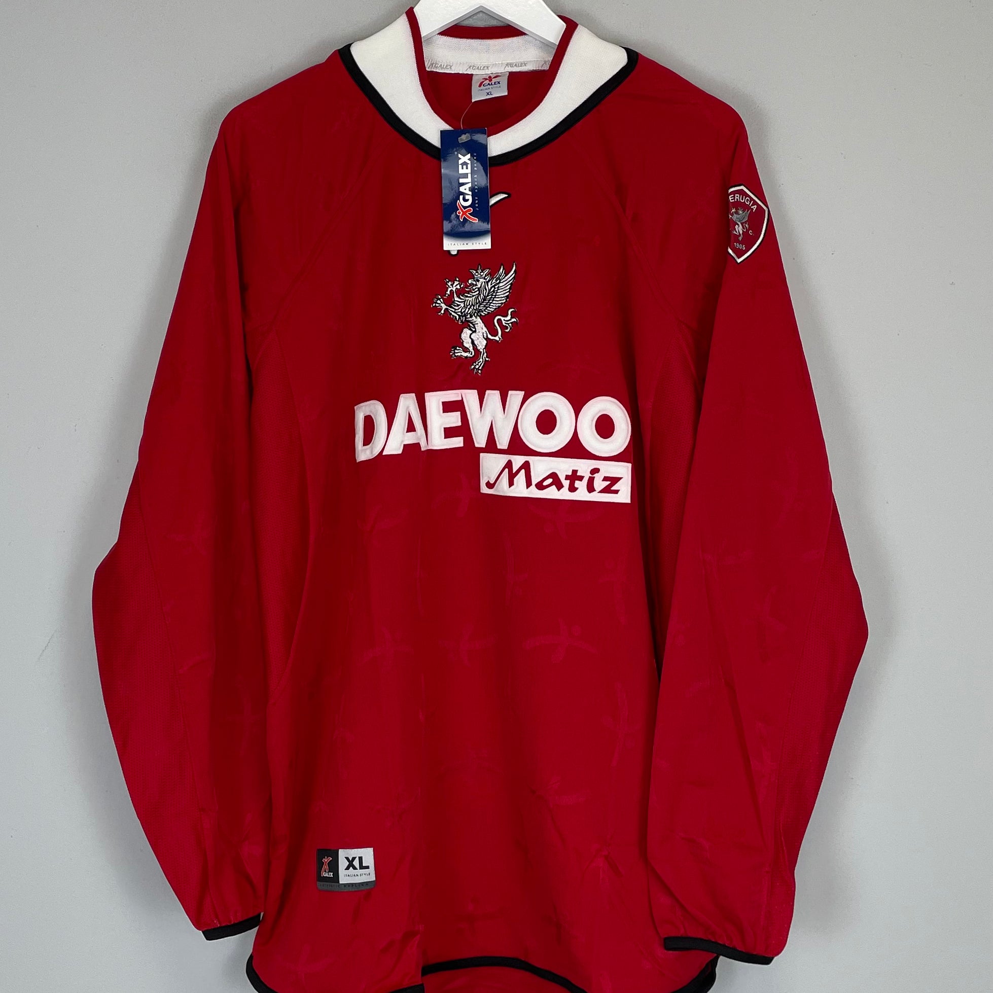 Shop 2001/02 PERUGIA *BNWT* L/S HOME SHIRT (XL) GALEX, classic football shirts, vintage football shirts & retro soccer jerseys at Cult Kits