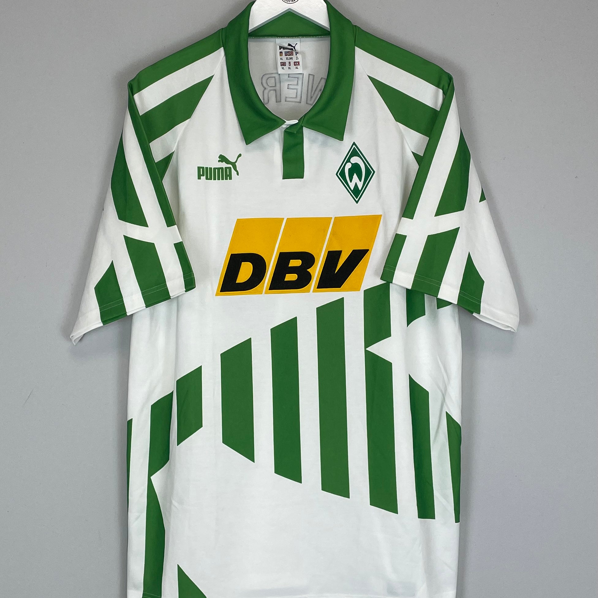 Shop 1994/95 WERDER BREMEN HOME SHIRT (XL) PUMA, classic football shirts, vintage football shirts & retro soccer jerseys at Cult Kits