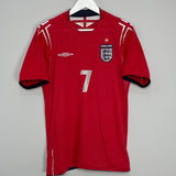 Shop 2004/06 ENGLAND BECKHAM #7 AWAY SHIRT (M) UMBRO, classic football shirts, vintage football shirts & retro soccer jerseys at Cult Kits