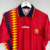 Shop 1994/96 SPAIN HOME SHIRT (L) ADIDAS, classic football shirts, vintage football shirts & retro soccer jerseys at Cult Kits