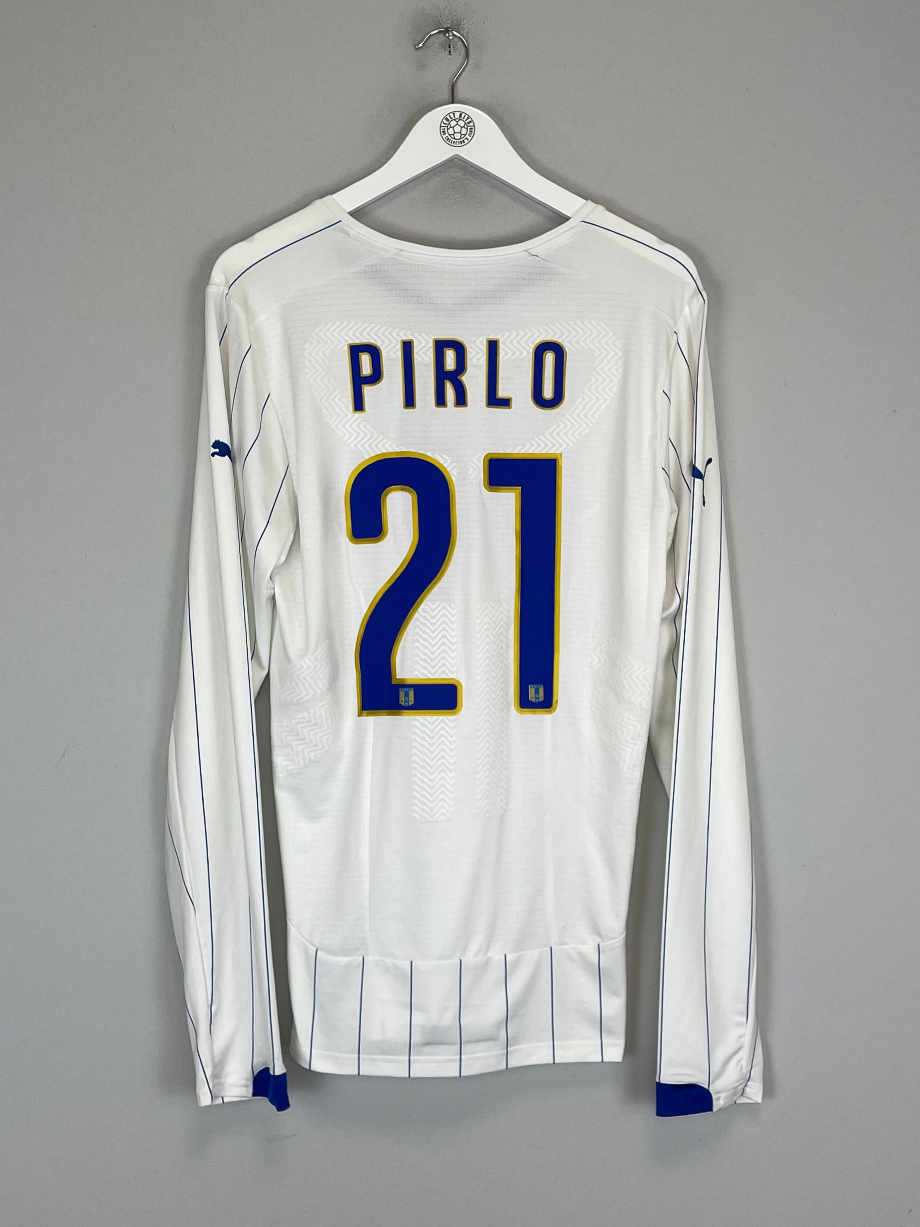 Shop 2014/15 ITALY PIRLO #21 *PLAYER ISSUE* L/S AWAY SHIRT (XXL) PUMA, classic football shirts, vintage football shirts & retro soccer jerseys at Cult Kits
