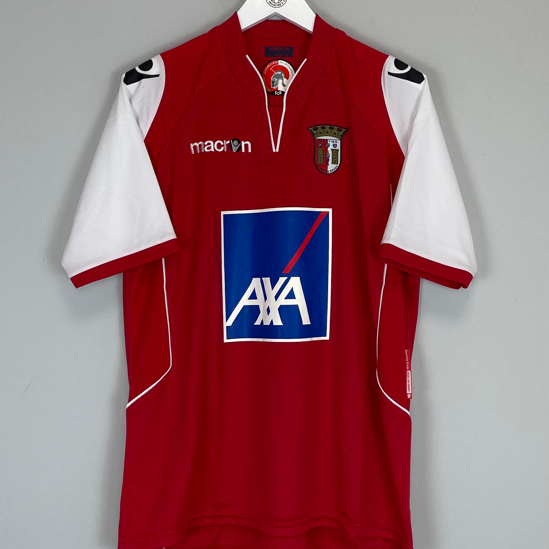 Shop 2010/11 SC BRAGA *MINT* HOME SHIRT (L) MACRON, classic football shirts, vintage football shirts & retro soccer jerseys at Cult Kits