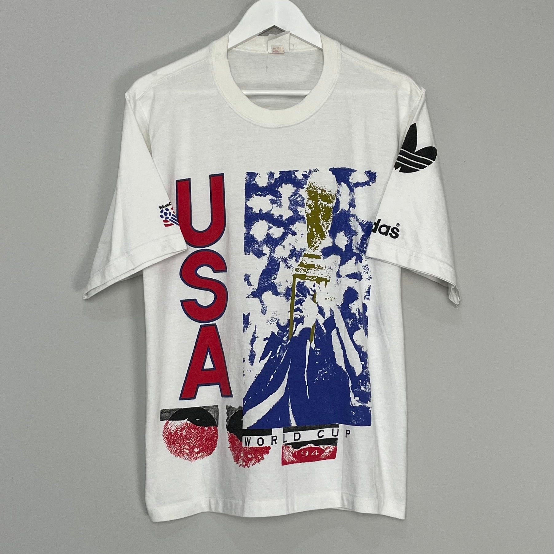 Shop 1994 USA WORLD CUP T-SHIRT (M) ADIDAS, classic football shirts, vintage football shirts & retro soccer jerseys at Cult Kits