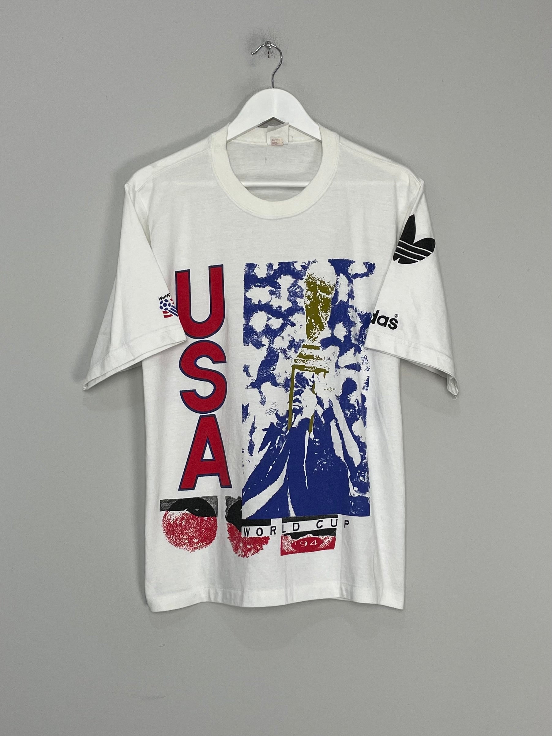 Shop 1994 USA WORLD CUP T-SHIRT (M) ADIDAS, classic football shirts, vintage football shirts & retro soccer jerseys at Cult Kits