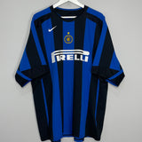 Shop 2005/06 INTER MILAN ADRIANO #10 HOME SHIRT (XXL) NIKE, classic football shirts, vintage football shirts & retro soccer jerseys at Cult Kits