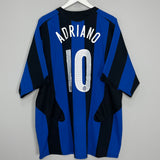 Shop 2005/06 INTER MILAN ADRIANO #10 HOME SHIRT (XXL) NIKE, classic football shirts, vintage football shirts & retro soccer jerseys at Cult Kits