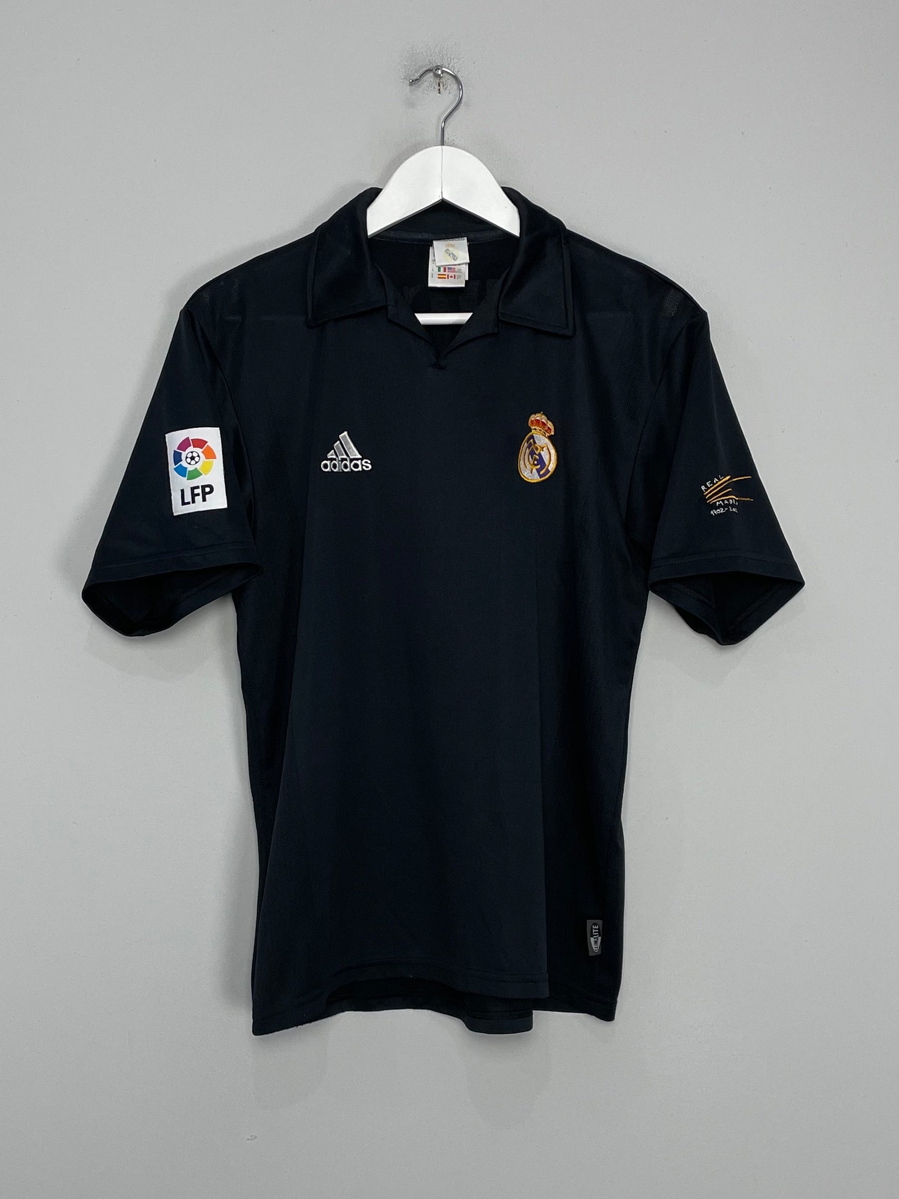 Shop 2001/02 REAL MADRID FIGO #10 *CENTENARY* AWAY SHIRT (S) ADIDAS, classic football shirts, vintage football shirts & retro soccer jerseys at Cult Kits