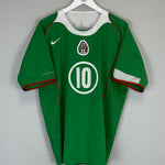 Shop 2004/06 MEXICO C.BLANCO #10 HOME SHIRT (L) NIKE, classic football shirts, vintage football shirts & retro soccer jerseys at Cult Kits