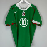Shop 2004/06 MEXICO C.BLANCO #10 HOME SHIRT (L) NIKE, classic football shirts, vintage football shirts & retro soccer jerseys at Cult Kits