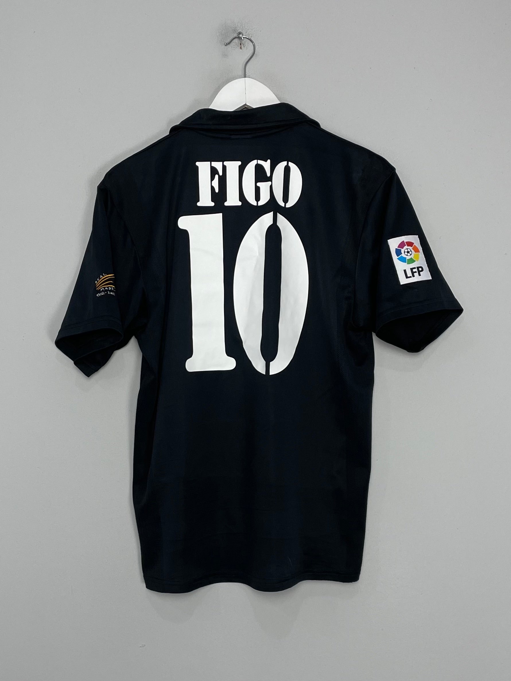 Shop 2001/02 REAL MADRID FIGO #10 *CENTENARY* AWAY SHIRT (S) ADIDAS, classic football shirts, vintage football shirts & retro soccer jerseys at Cult Kits