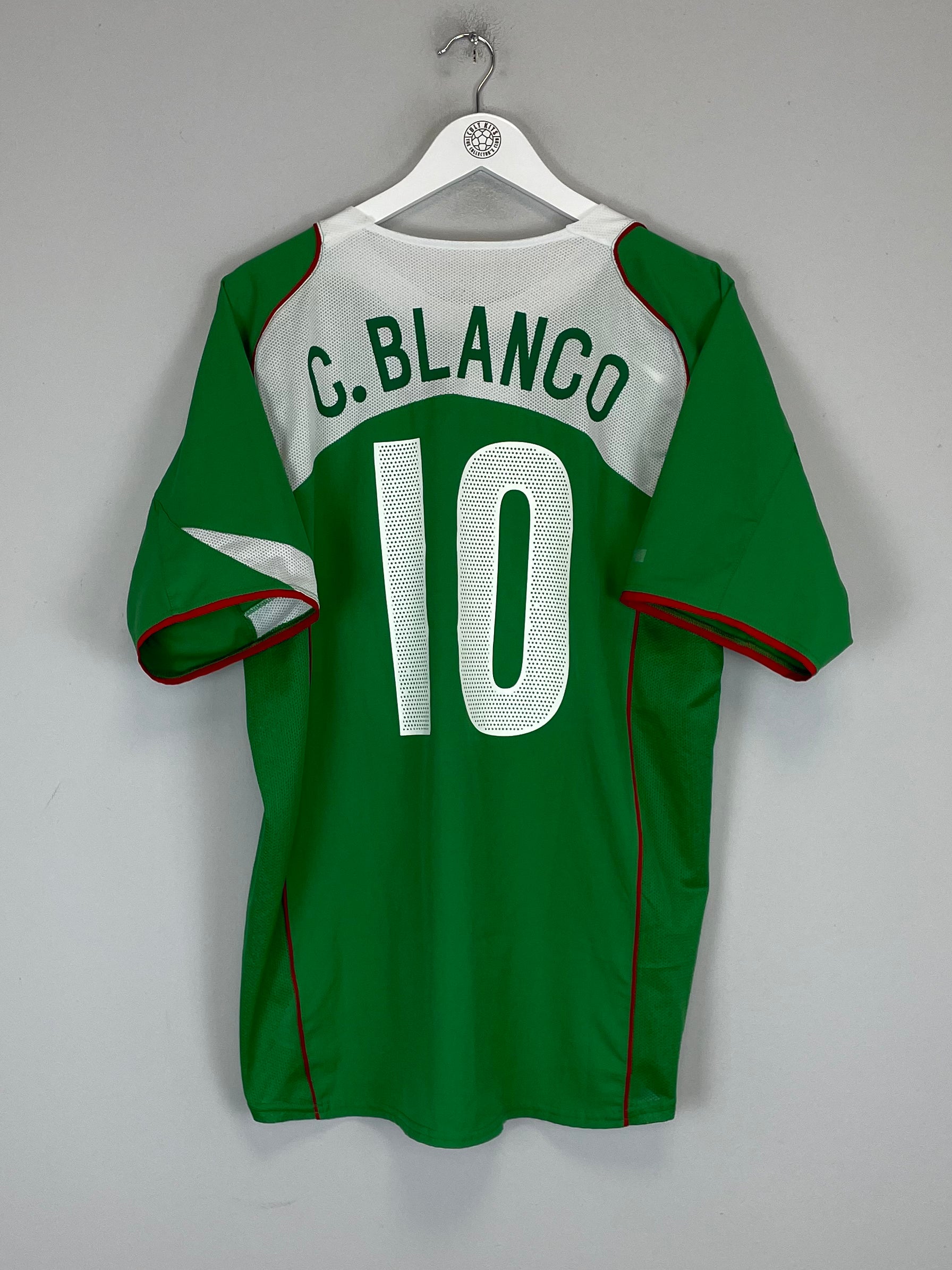 Shop 2004/06 MEXICO C.BLANCO #10 HOME SHIRT (L) NIKE, classic football shirts, vintage football shirts & retro soccer jerseys at Cult Kits