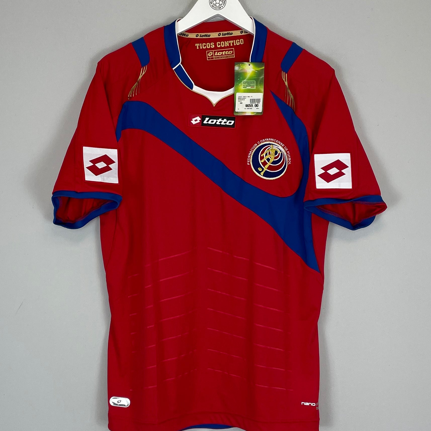 Shop 2014 COSTA RICA *BNWT* HOME SHIRT (L) LOTTO, classic football shirts, vintage football shirts & retro soccer jerseys at Cult Kits