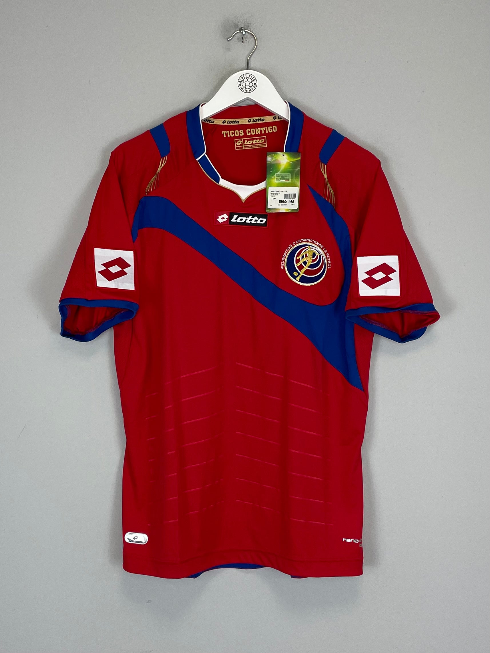 Shop 2014 COSTA RICA *BNWT* HOME SHIRT (L) LOTTO, classic football shirts, vintage football shirts & retro soccer jerseys at Cult Kits