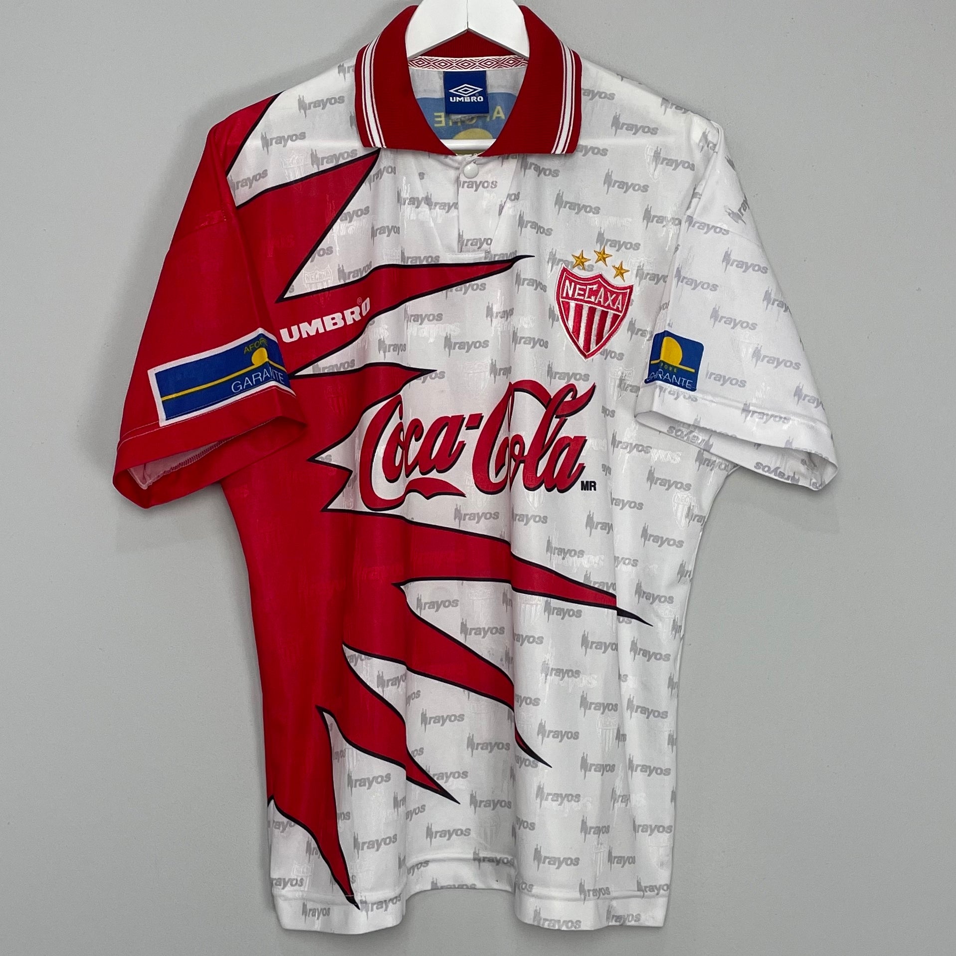 Shop 1999 NECAXA HOME SHIRT (L) UMBRO, classic football shirts, vintage football shirts & retro soccer jerseys at Cult Kits