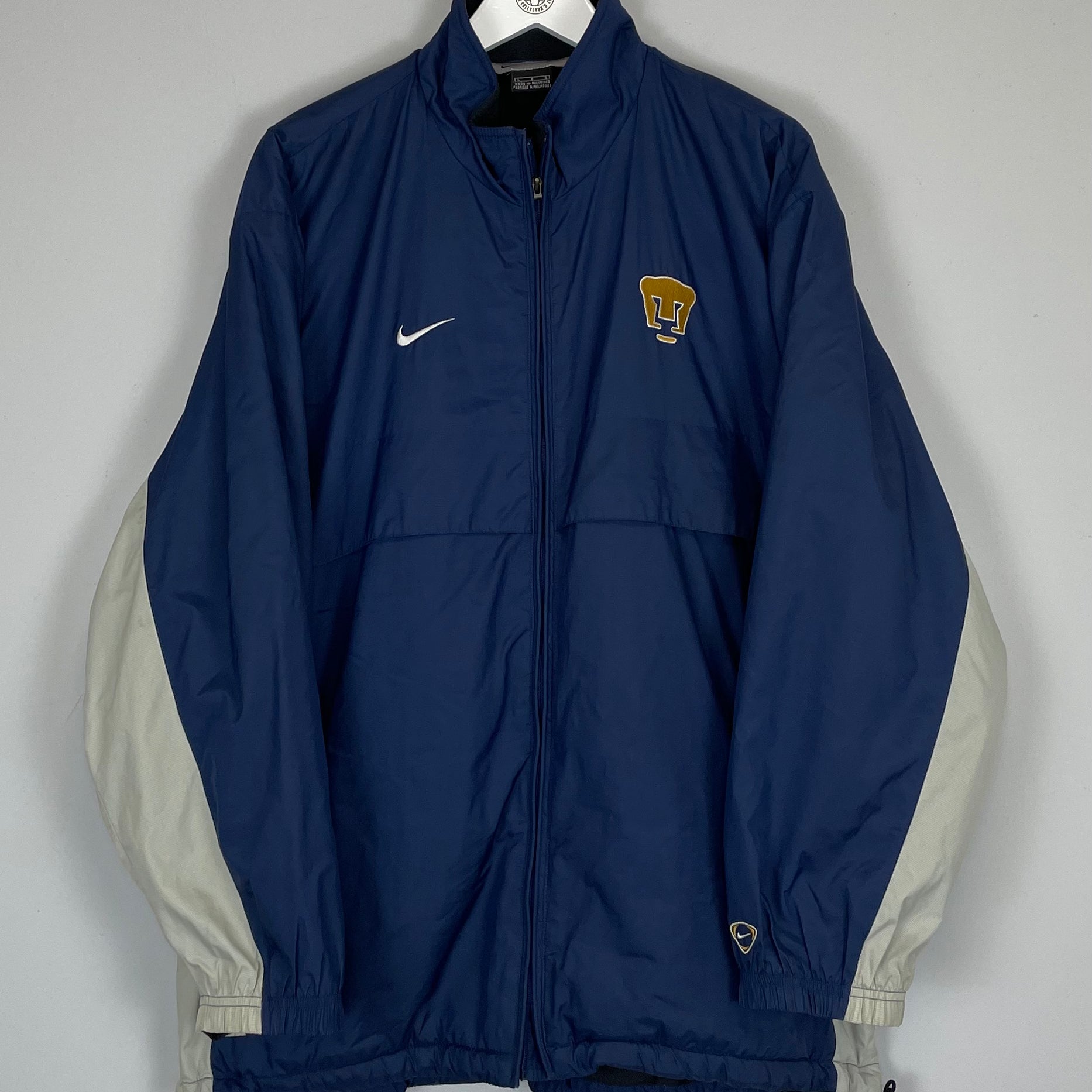 Shop 2001/02 UNAM PUMAS FLEECE LINED JACKET (L) NIKE, classic football shirts, vintage football shirts & retro soccer jerseys at Cult Kits