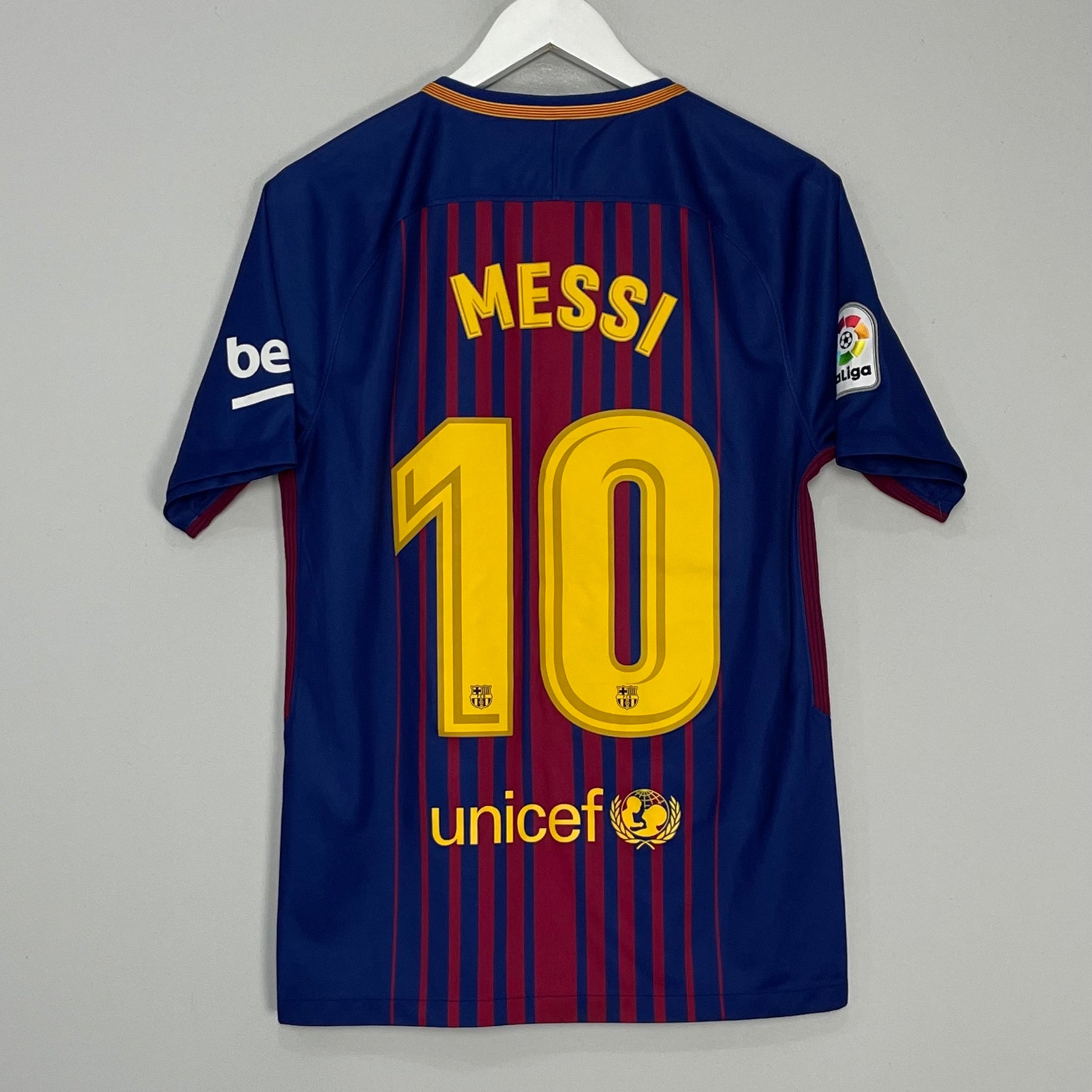 Shop 2017/18 BARCELONA MESSI #10 HOME SHIRT (S) NIKE, classic football shirts, vintage football shirts & retro soccer jerseys at Cult Kits