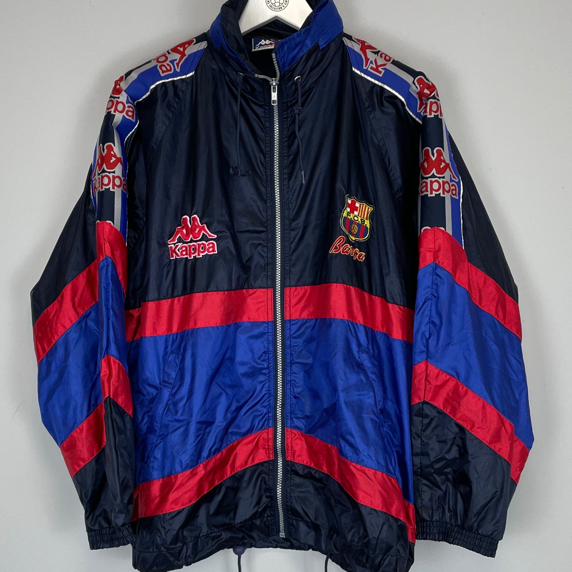 Shop 1995/97 BARCELONA TRACK JACKET (M) KAPPA, classic football shirts, vintage football shirts & retro soccer jerseys at Cult Kits