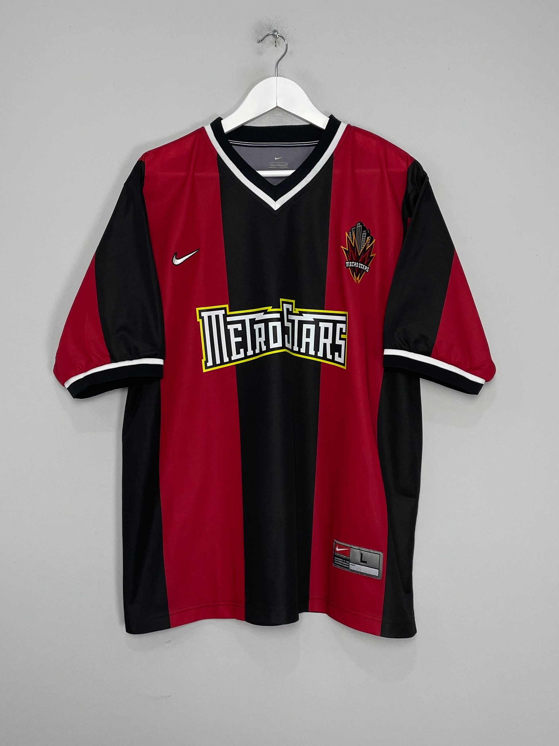 Shop 2000/01 NY/NJ METROSTARS HOME SHIRT (L) NIKE, classic football shirts, vintage football shirts & retro soccer jerseys at Cult Kits