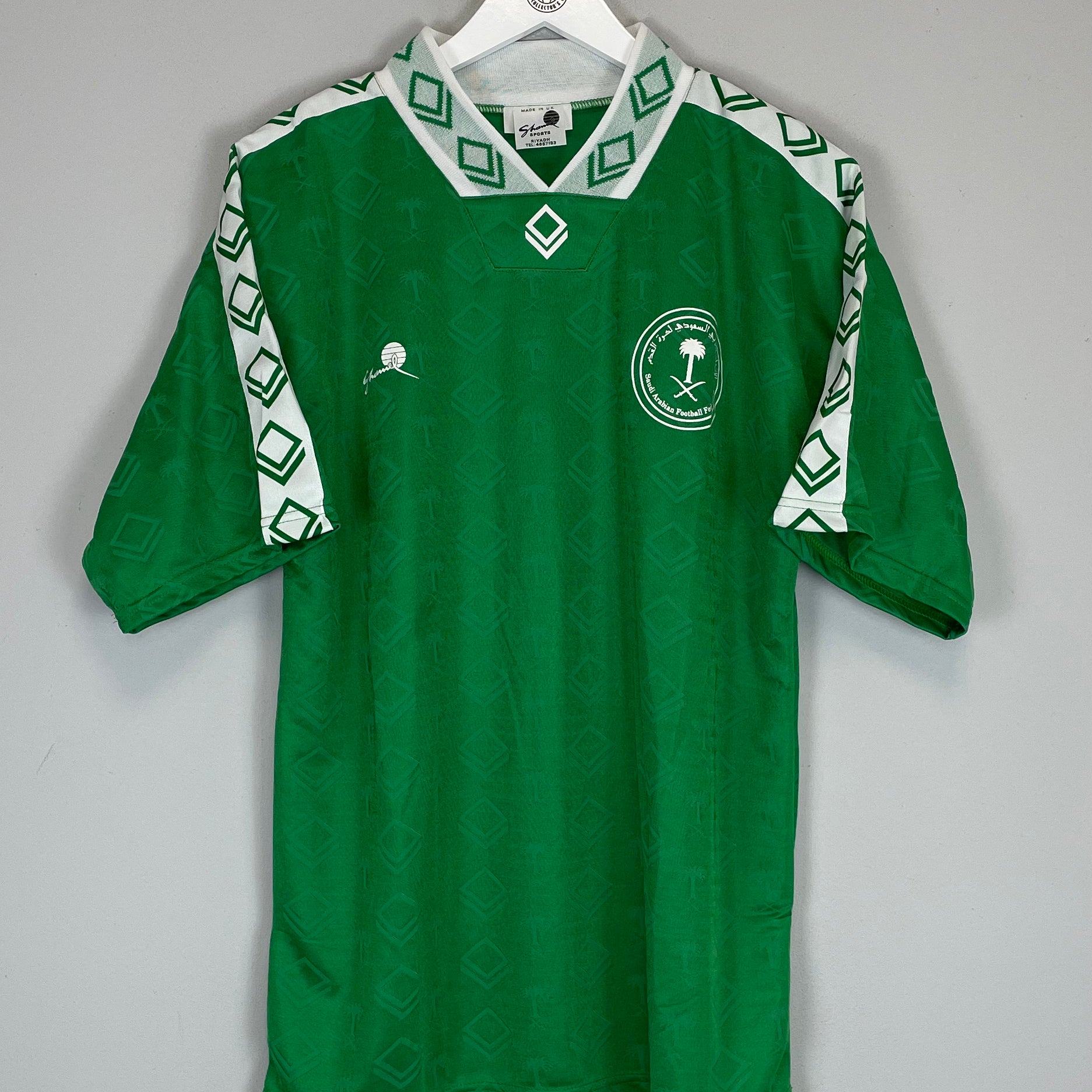 Shop 1994 SAUDI ARABIA *MINT* AWAY SHIRT (L) SHAMEL, classic football shirts, vintage football shirts & retro soccer jerseys at Cult Kits