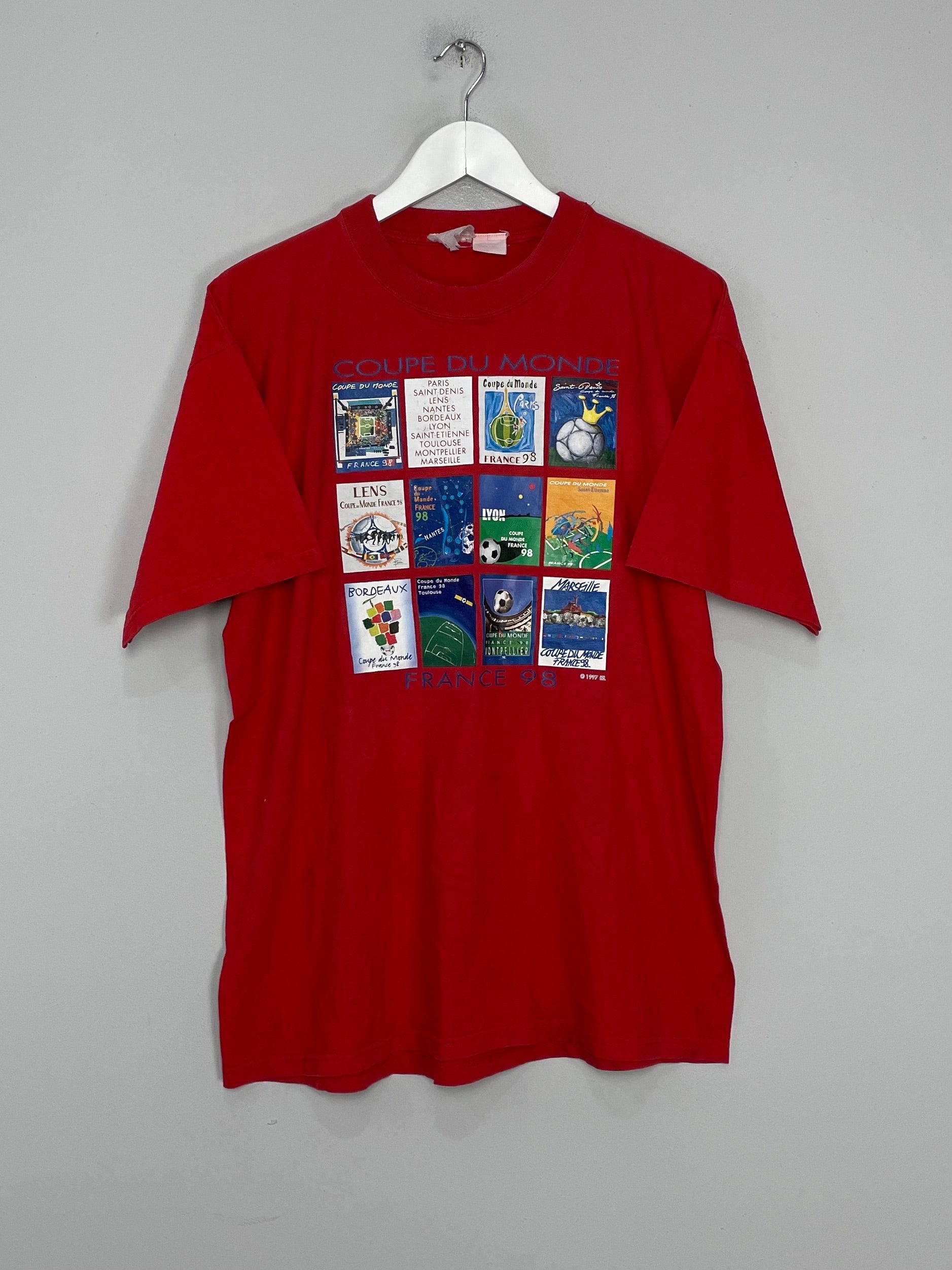 1998 FRANCE COUPE DU MONDE WORLD CUP T-SHIRT (M) OM