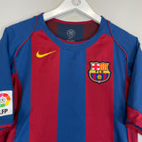 Shop 2004/05 BARCELONA RONALDINHO #10 HOME SHIRT (M) NIKE, classic football shirts, vintage football shirts & retro soccer jerseys at Cult Kits