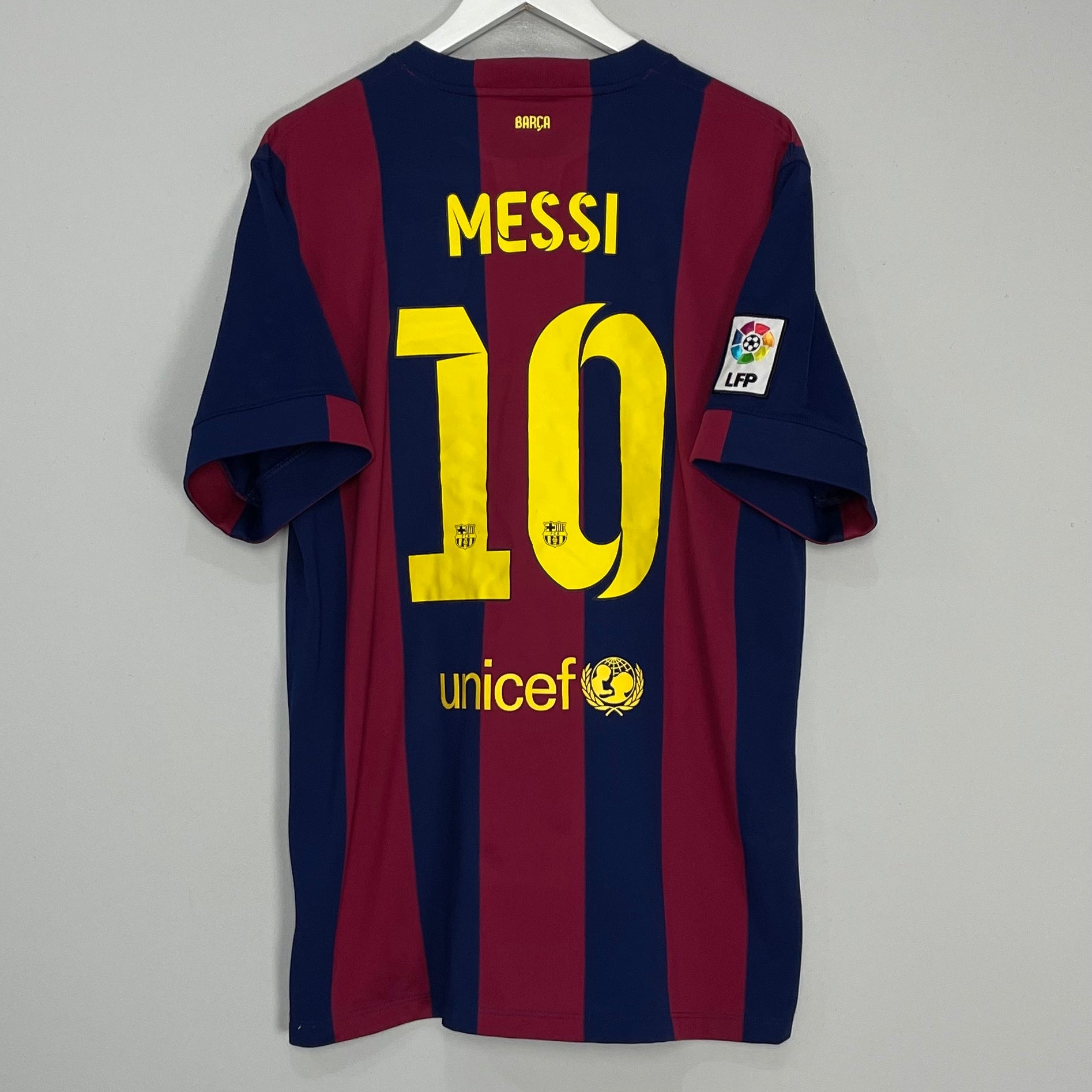 Shop 2014/15 BARCELONA MESSI #10 HOME SHIRT (XL) NIKE, classic football shirts, vintage football shirts & retro soccer jerseys at Cult Kits