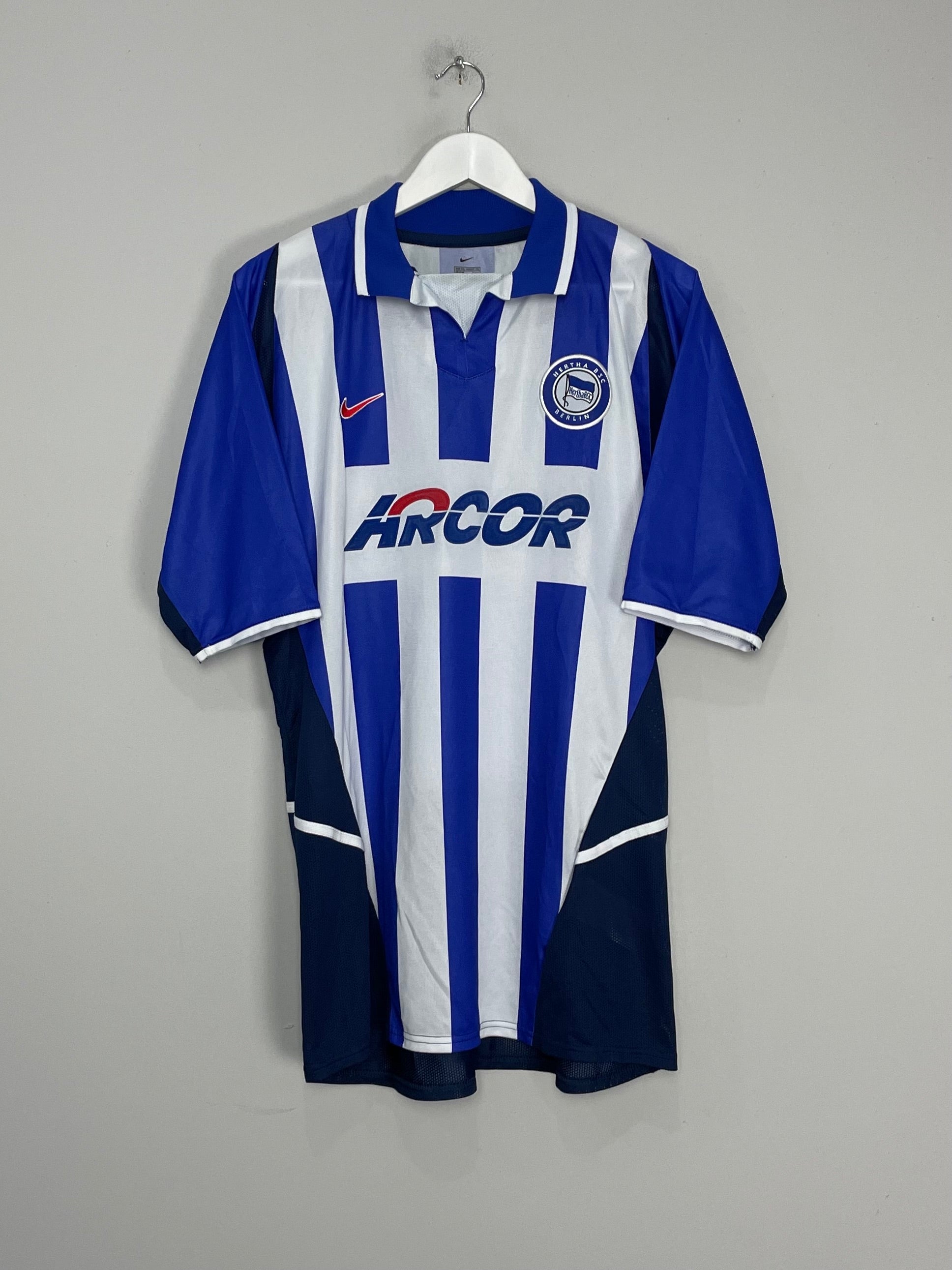 Shop 2002/04 HERTHA BERLIN HOME SHIRT (XXL) NIKE, classic football shirts, vintage football shirts & retro soccer jerseys at Cult Kits