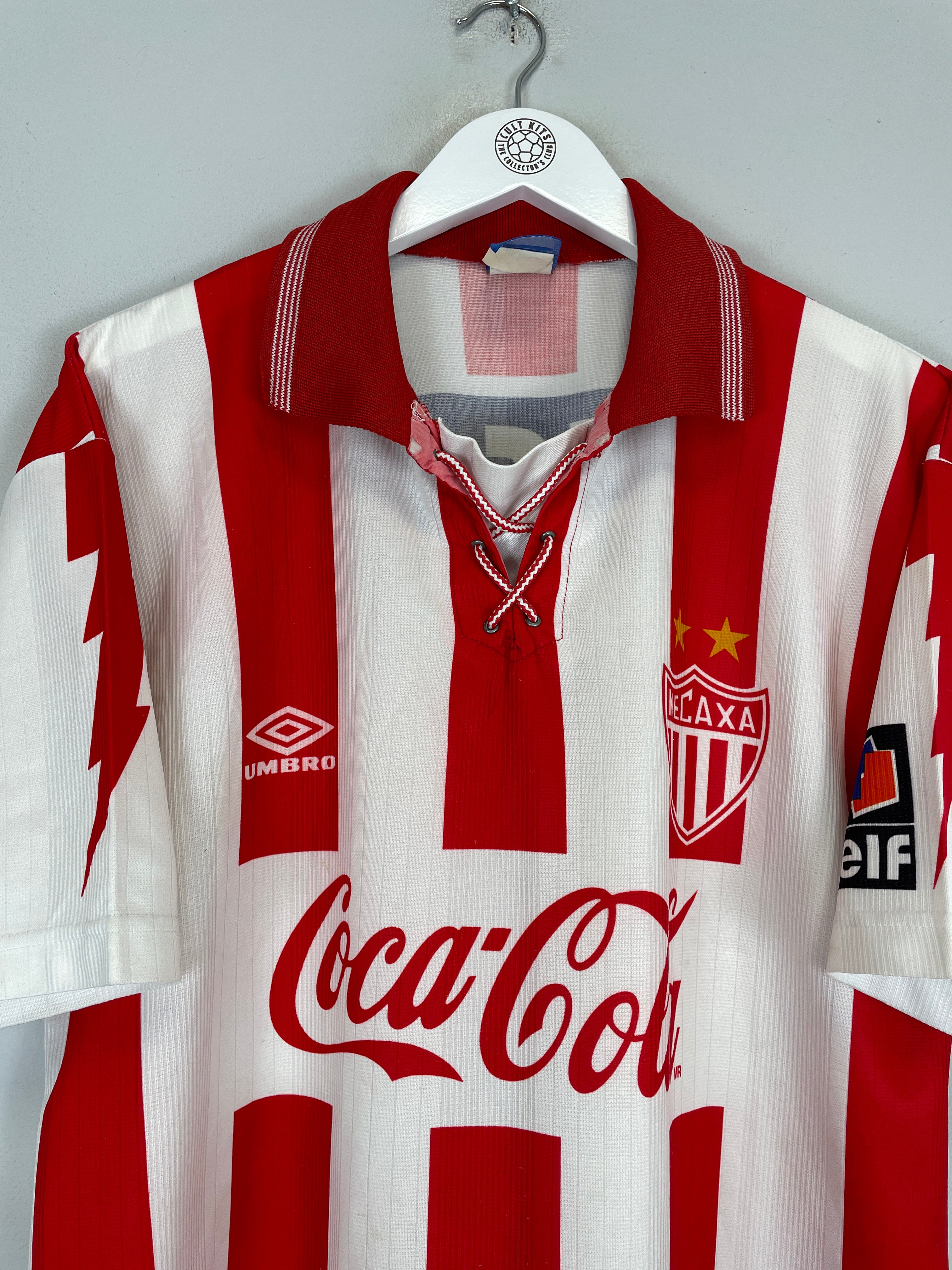 Shop 1995/96 NECAXA HOME SHIRT (L) UMBRO, classic football shirts, vintage football shirts & retro soccer jerseys at Cult Kits