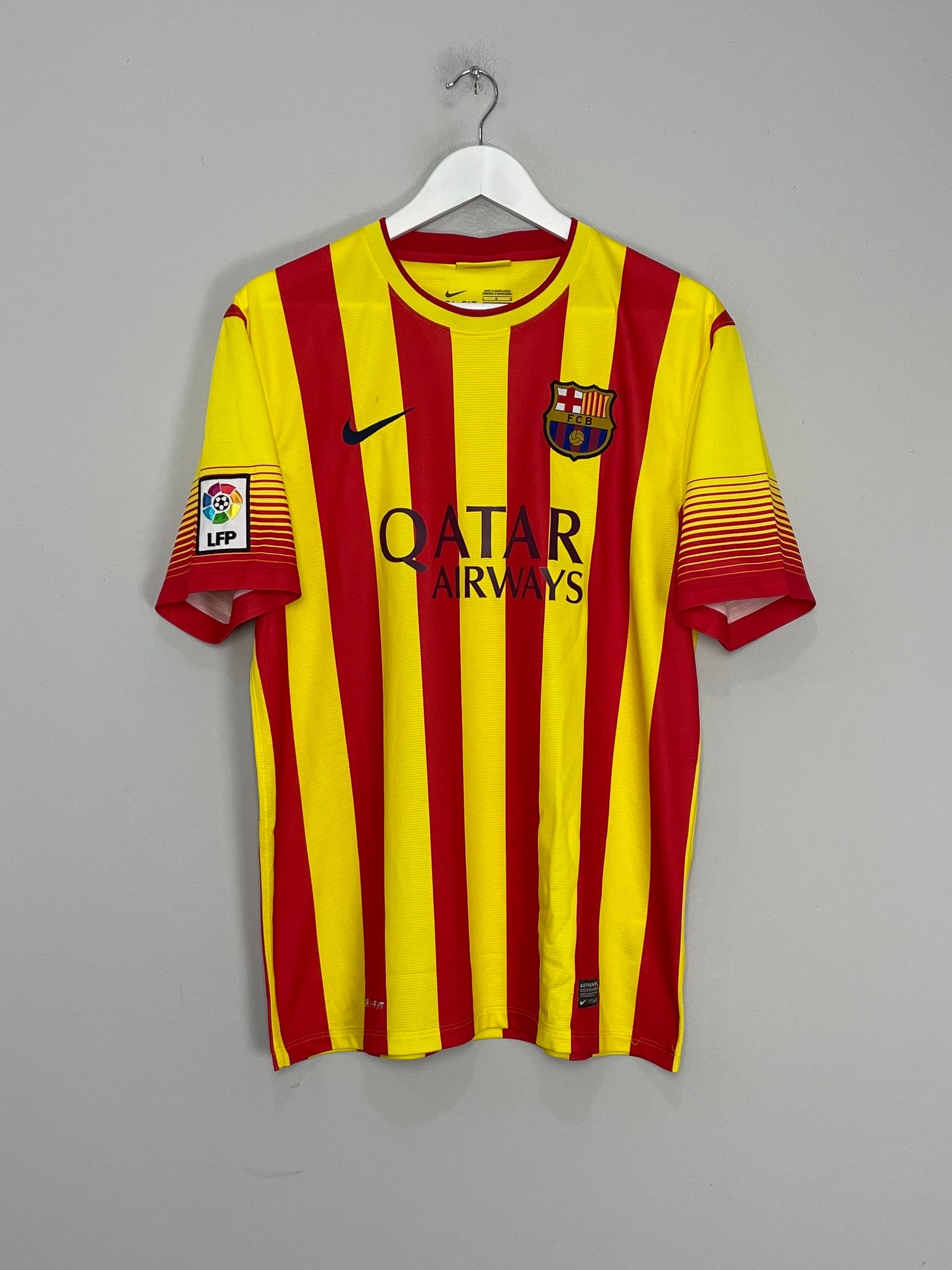 Shop 2013/14 BARCELONA MESSI #10 AWAY SHIRT (L) NIKE, classic football shirts, vintage football shirts & retro soccer jerseys at Cult Kits