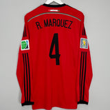 Shop 2014/15 MEXICO R.MARQUEZ #4 L/S AWAY SHIRT (L) ADIDAS, classic football shirts, vintage football shirts & retro soccer jerseys at Cult Kits