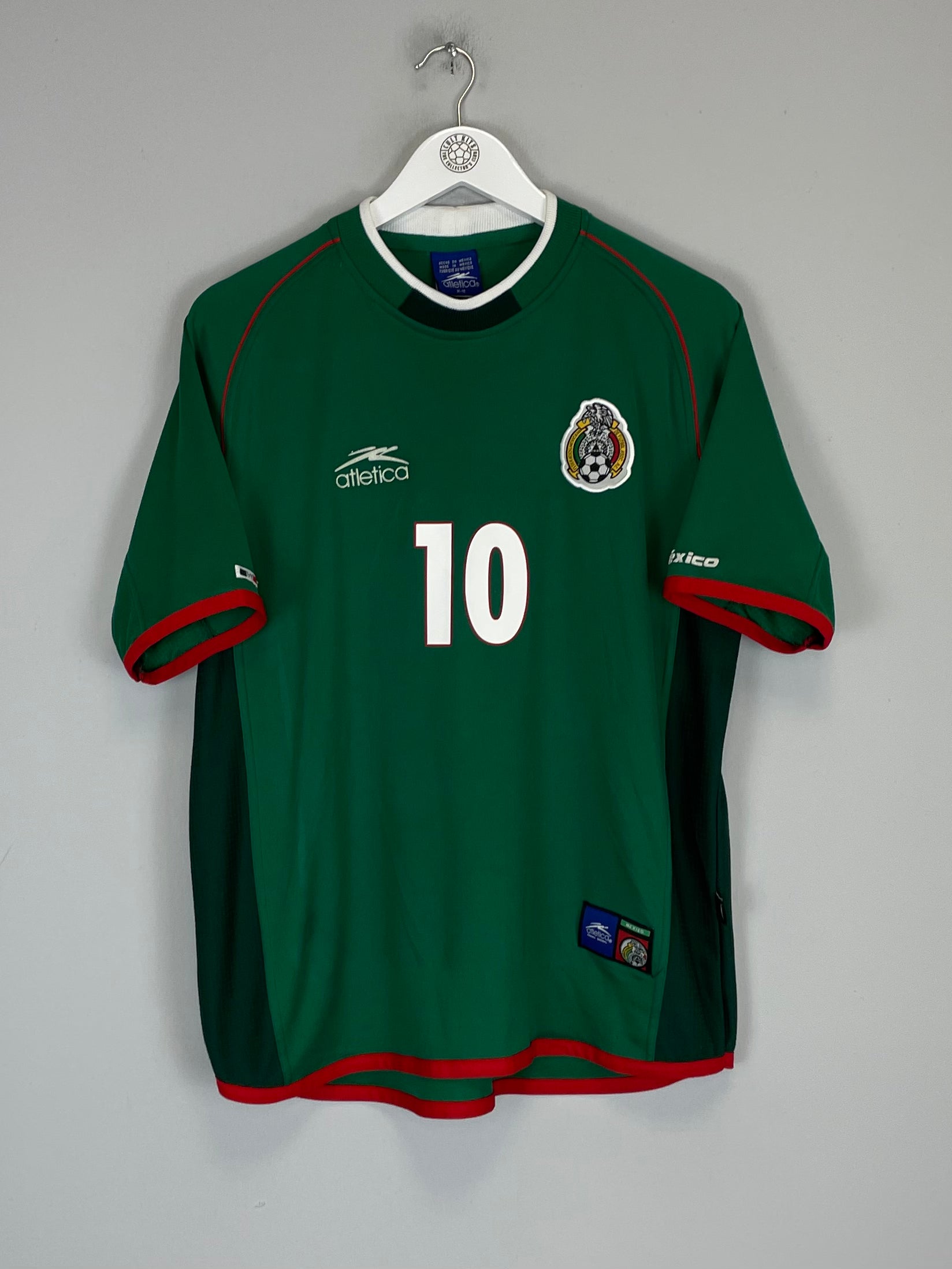 Shop 2001/02 MEXICO C.BLANCO #10 HOME SHIRT (M) ATLETICA, classic football shirts, vintage football shirts & retro soccer jerseys at Cult Kits