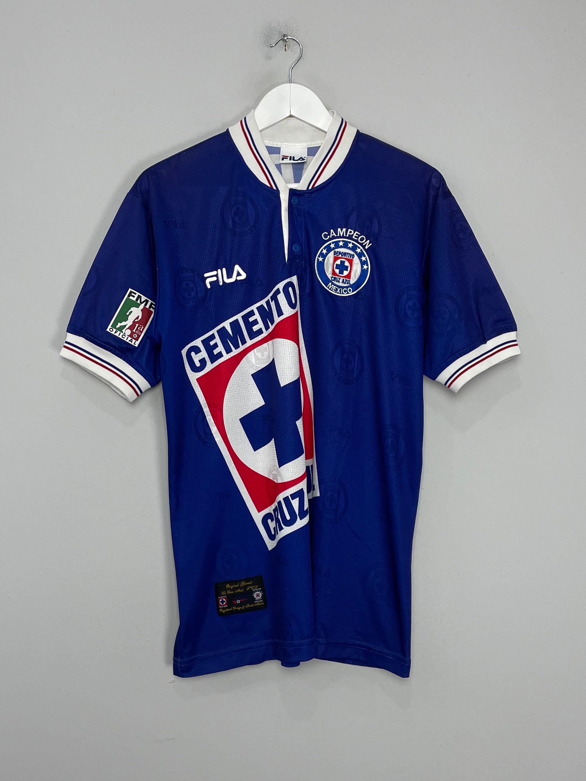 Shop 1997/99 CRUZ AZUL *CHAMPIONS* HOME SHIRT (S) FILA, classic football shirts, vintage football shirts & retro soccer jerseys at Cult Kits
