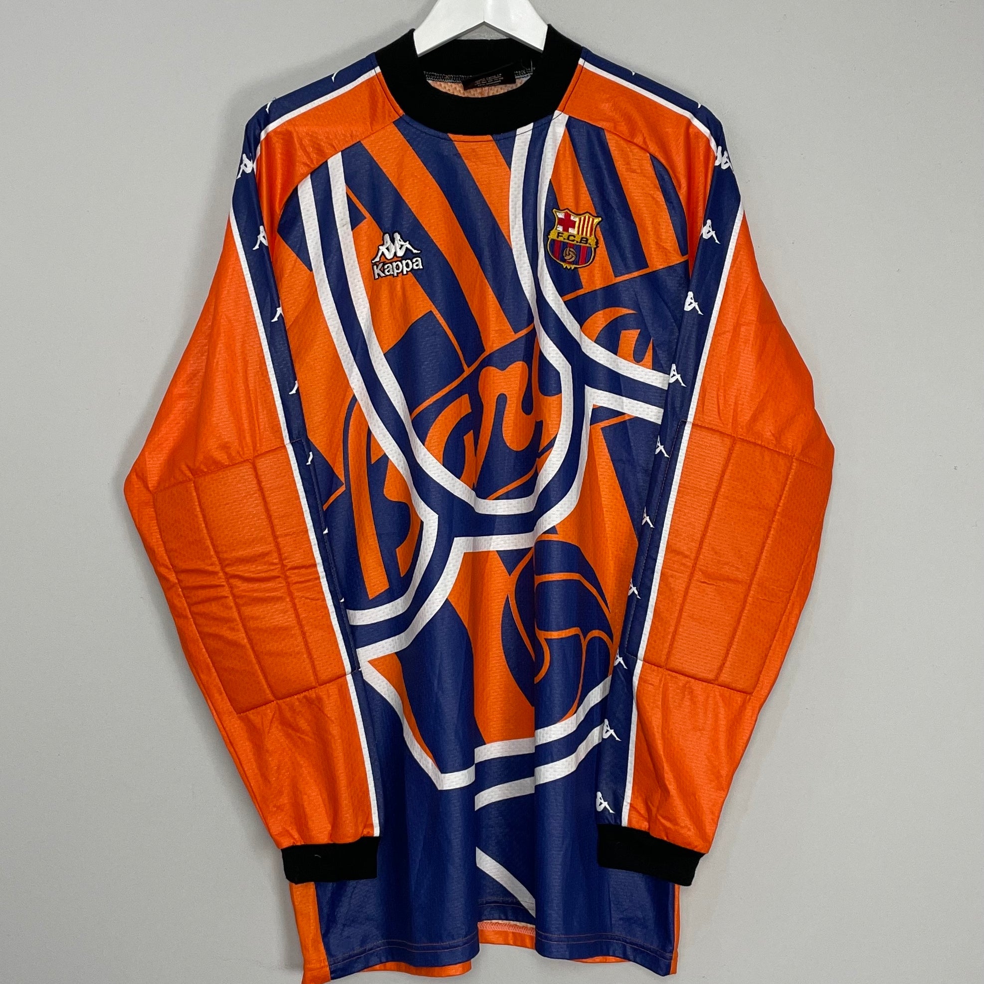 Shop 1997/98 BARCELONA #25 *PLAYER ISSUE* GK SHIRT (XL) KAPPA, classic football shirts, vintage football shirts & retro soccer jerseys at Cult Kits