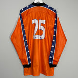 Shop 1997/98 BARCELONA #25 *PLAYER ISSUE* GK SHIRT (XL) KAPPA, classic football shirts, vintage football shirts & retro soccer jerseys at Cult Kits