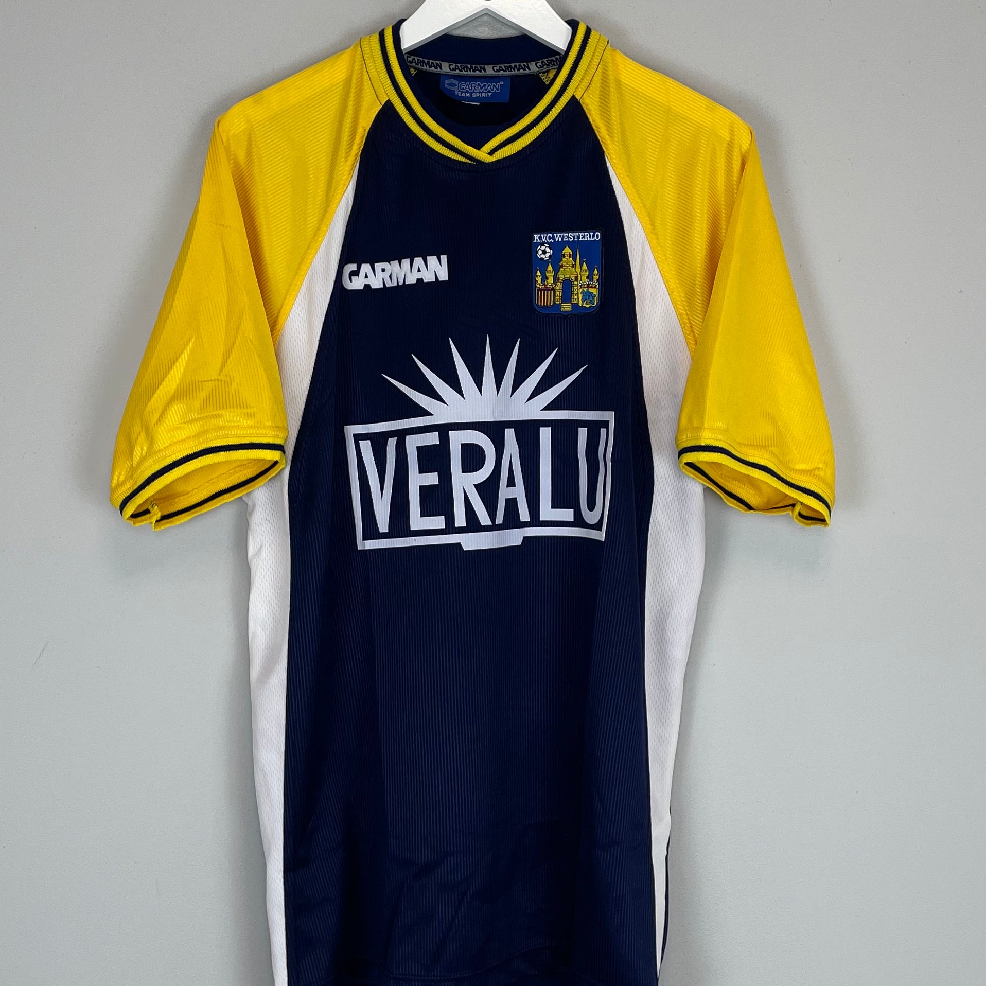 Shop 2003/04 KVC WESTERLO *MINT* HOME SHIRT (XL) GARMAN, classic football shirts, vintage football shirts & retro soccer jerseys at Cult Kits