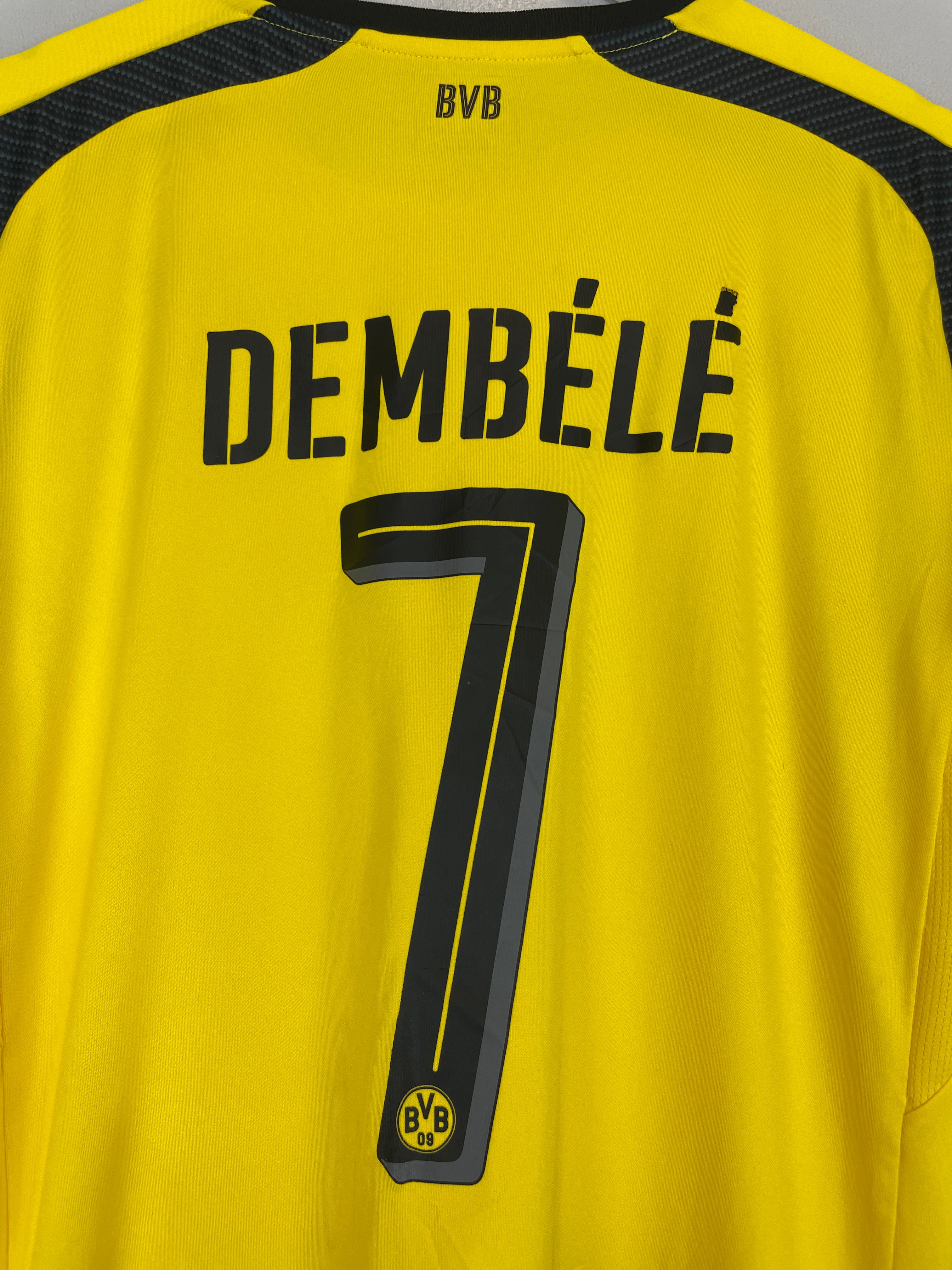 Shop 2016/17 DORTMUND DEMBELE #7 C/L HOME SHIRT (M) PUMA, classic football shirts, vintage football shirts & retro soccer jerseys at Cult Kits