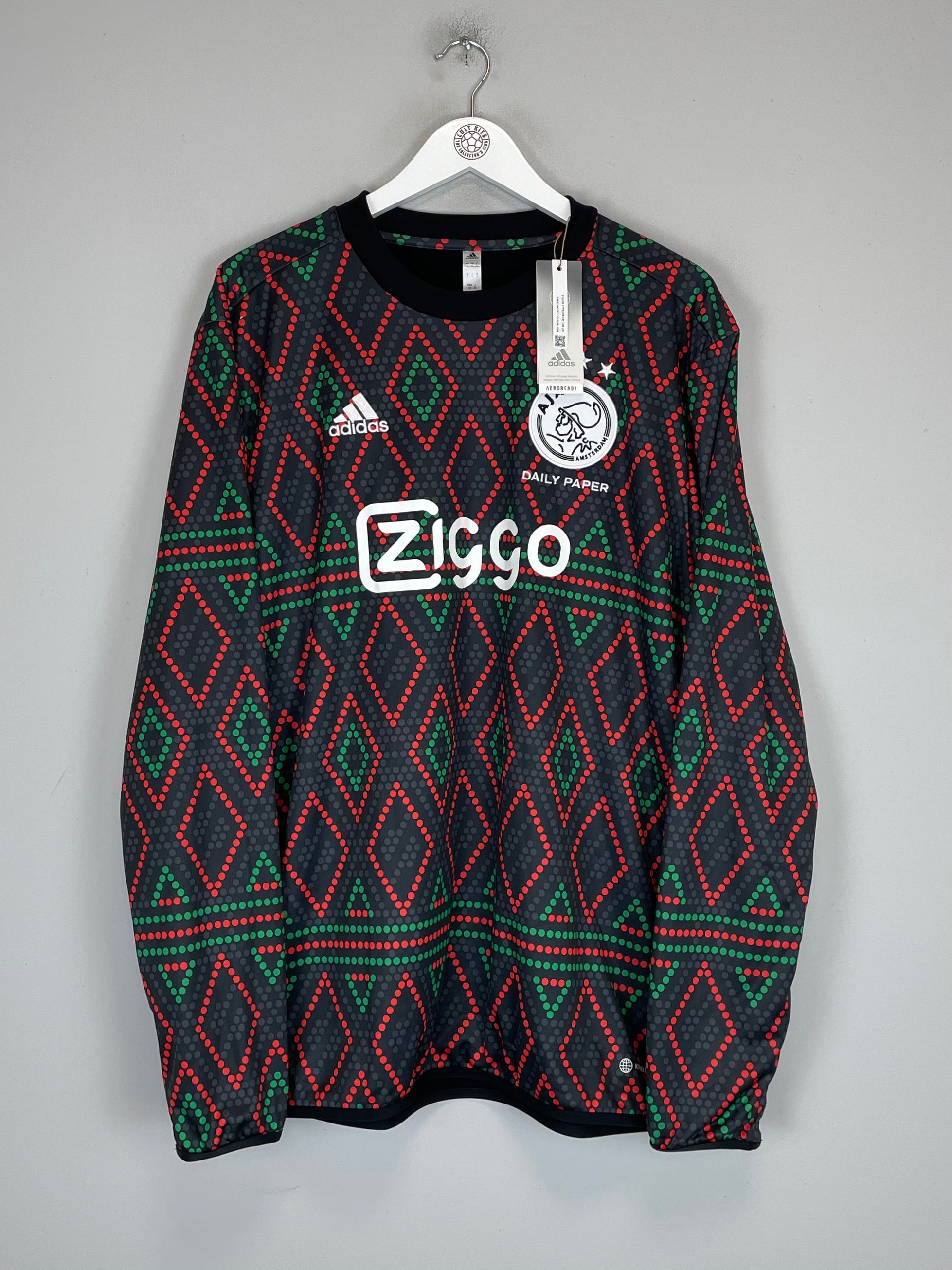 Shop 2022/23 AJAX *BNWT* PRE MATCH DRILL TOP (L) ADIDAS, classic football shirts, vintage football shirts & retro soccer jerseys at Cult Kits