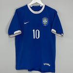 Shop 2006/07 BRAZIL RONALDINHO #10 AWAY SHIRT (M) NIKE, classic football shirts, vintage football shirts & retro soccer jerseys at Cult Kits