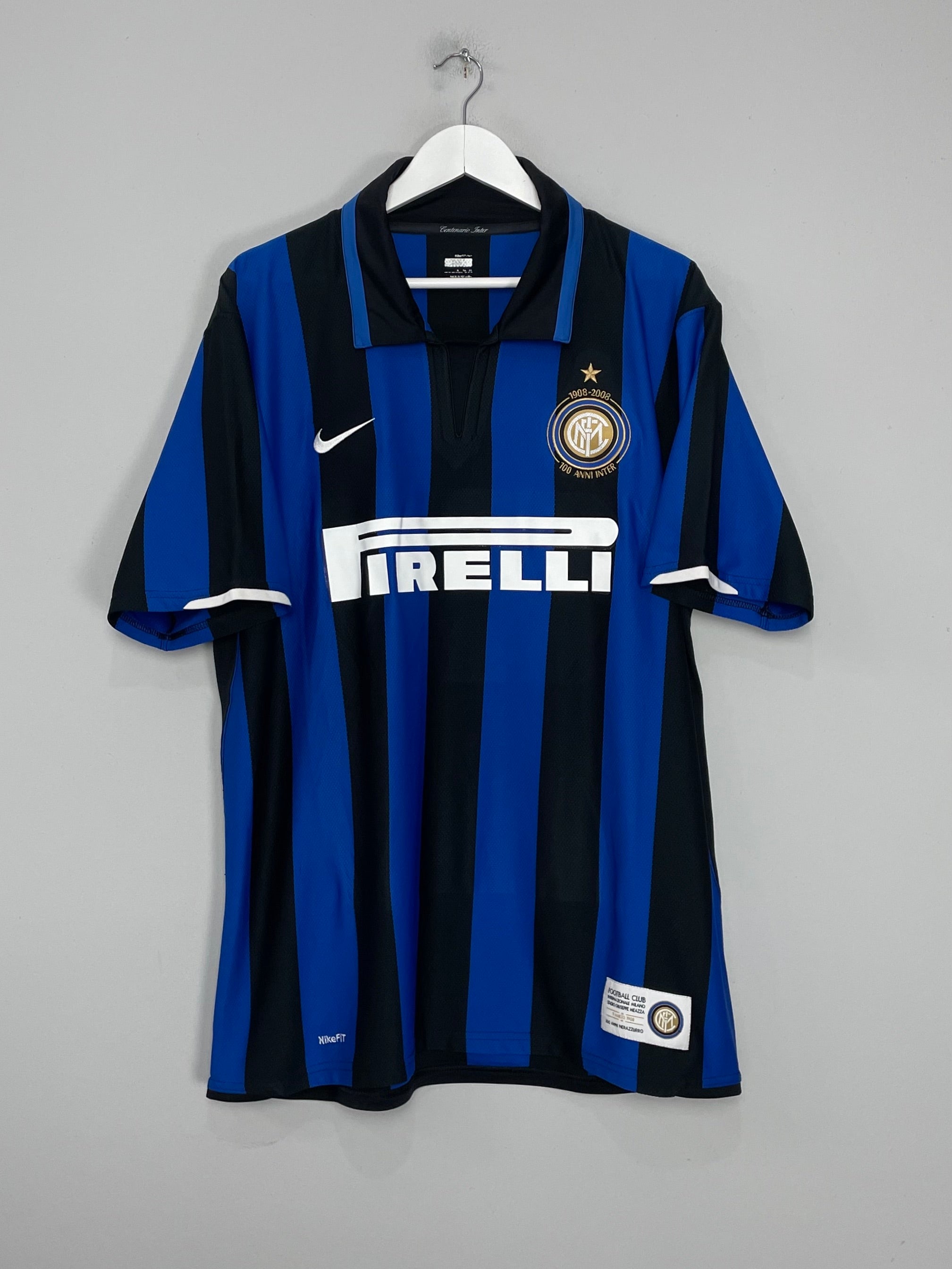 Shop 2007/08 INTER MILAN FIGO #7 *CENTENARY* HOME SHIRT (XL) NIKE, classic football shirts, vintage football shirts & retro soccer jerseys at Cult Kits