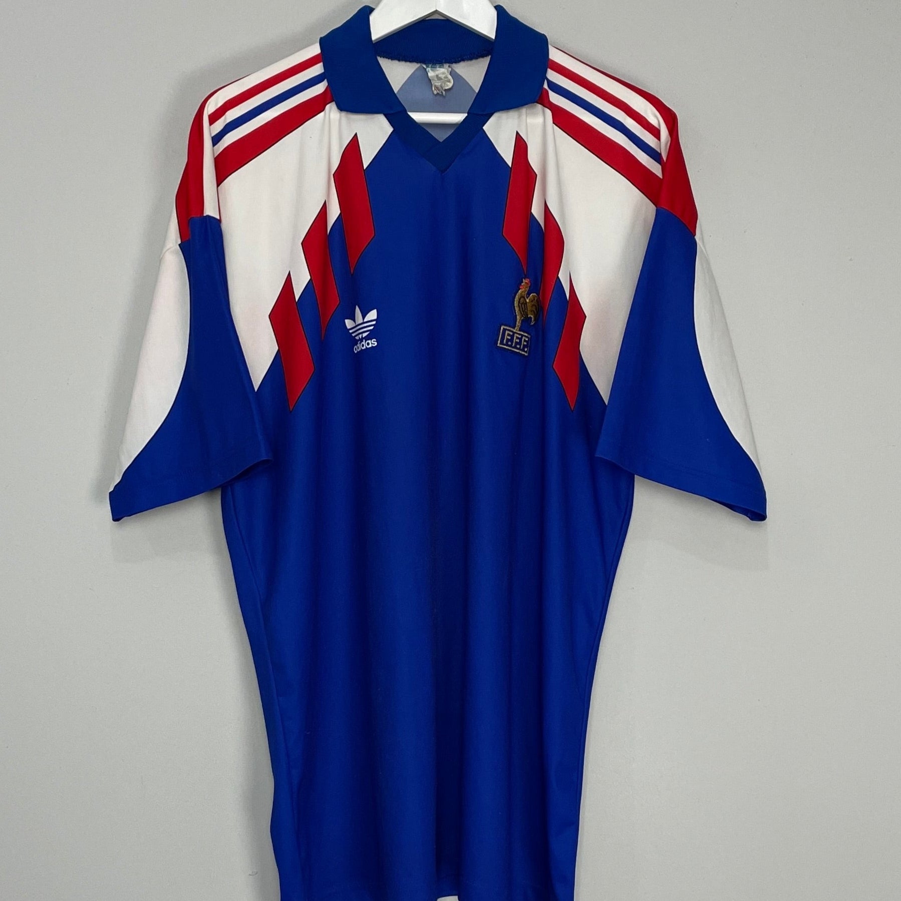 Shop 1990/92 FRANCE HOME SHIRT (XL) ADIDAS, classic football shirts, vintage football shirts & retro soccer jerseys at Cult Kits