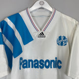 Shop 1991/92 MARSEILLE HOME SHIRT (L) ADIDAS, classic football shirts, vintage football shirts & retro soccer jerseys at Cult Kits
