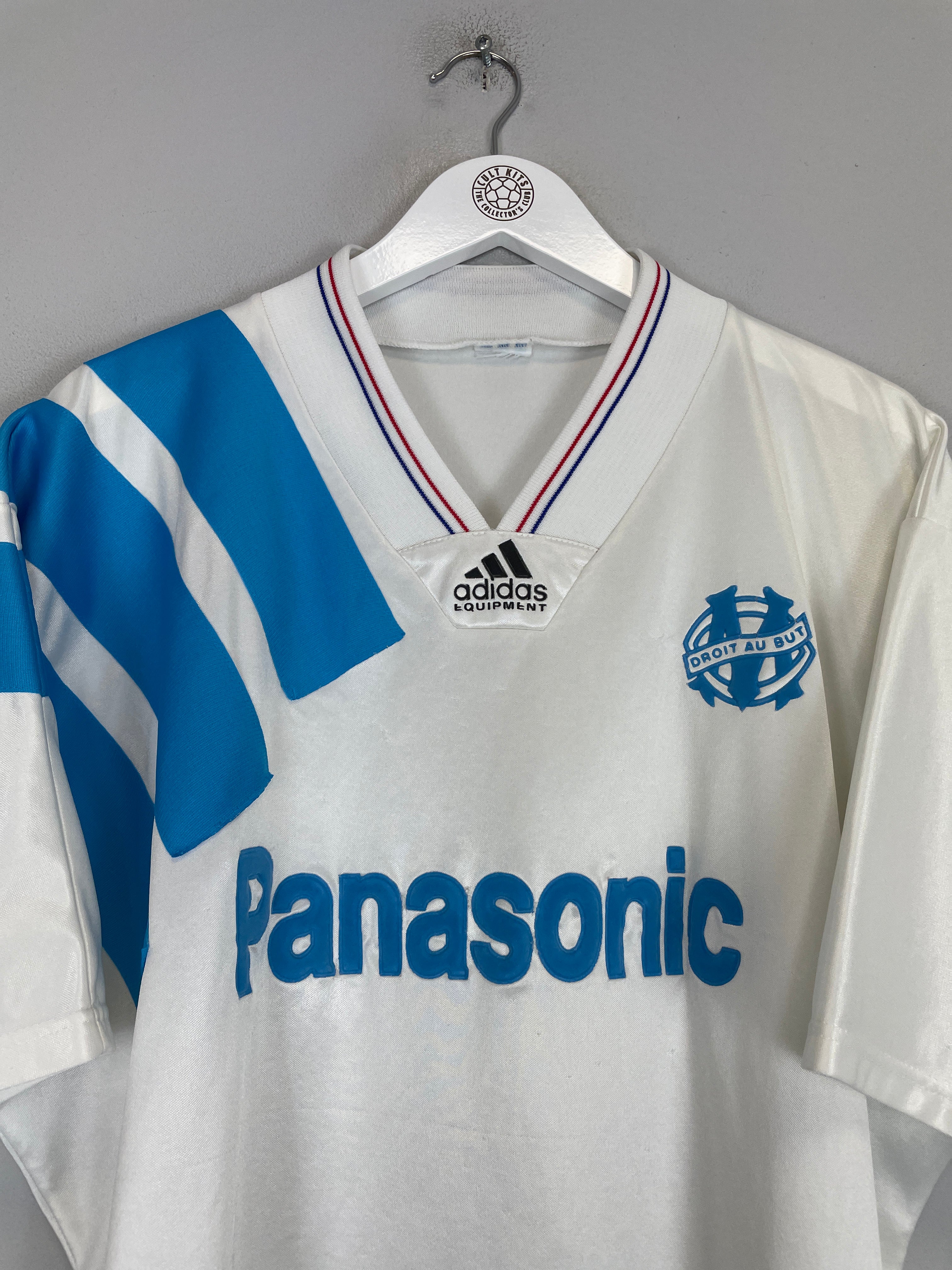 Shop 1991/92 MARSEILLE HOME SHIRT (L) ADIDAS, classic football shirts, vintage football shirts & retro soccer jerseys at Cult Kits
